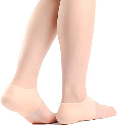 Anti Crack Silicone Gel Foot Protector - Ultra-Soft Pad Socks for Foot Pain Relief & Heel Crack Repair - Unisex Free Size (Pair of 1) - Perfect for Dry Cracked Feet Care at Home, Work or Gym