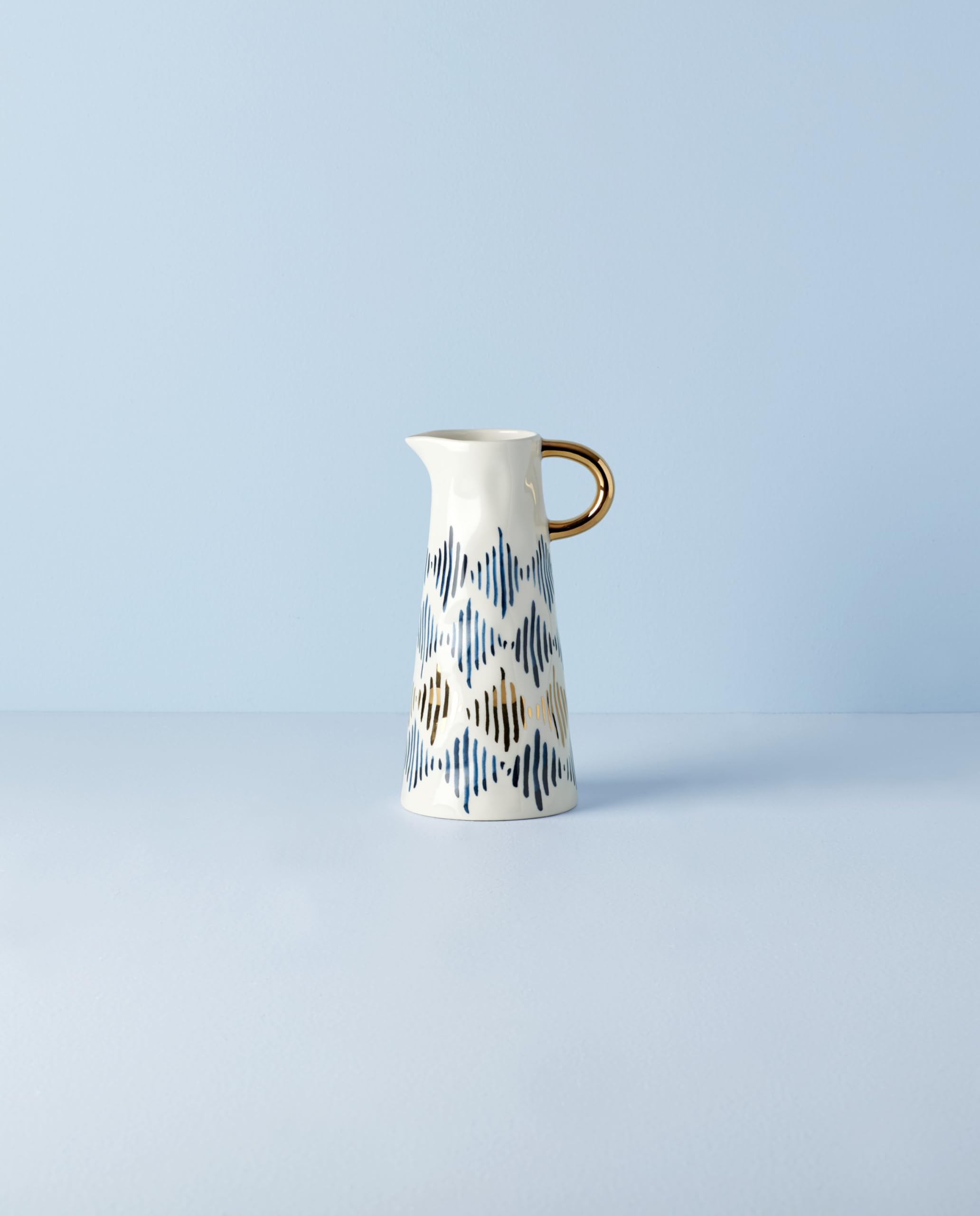 Lenox Blue Bay Medium Pitcher 2.03 Qt - Elegant Glass Pitcher for Iced Tea, Lemonade & Water - Perfect for Entertaining, Parties & Home Decor