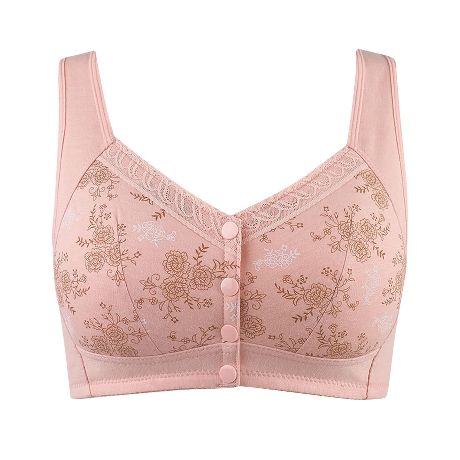 High Support Sports Bras for Women - Push Up, Full Coverage, No Underwire Bralette - Soft Breathable Cotton Workout Underwear - Perfect for Running, Yoga & Gym Activities