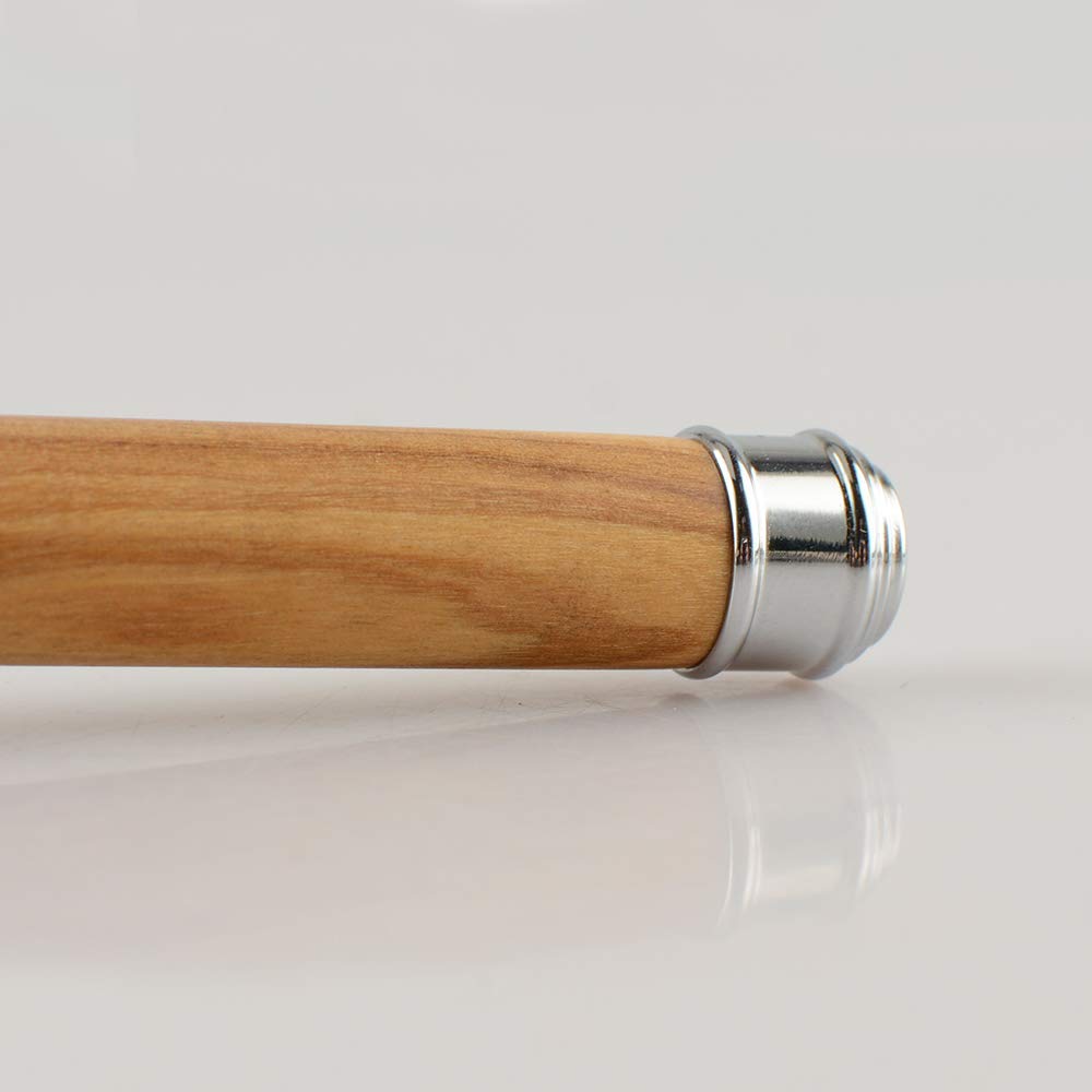 Eco-Friendly Double Edge Safety Razor with Olive Wood Handle - Durable & Reusable for Men & Women - Perfect for Sustainable Shaving