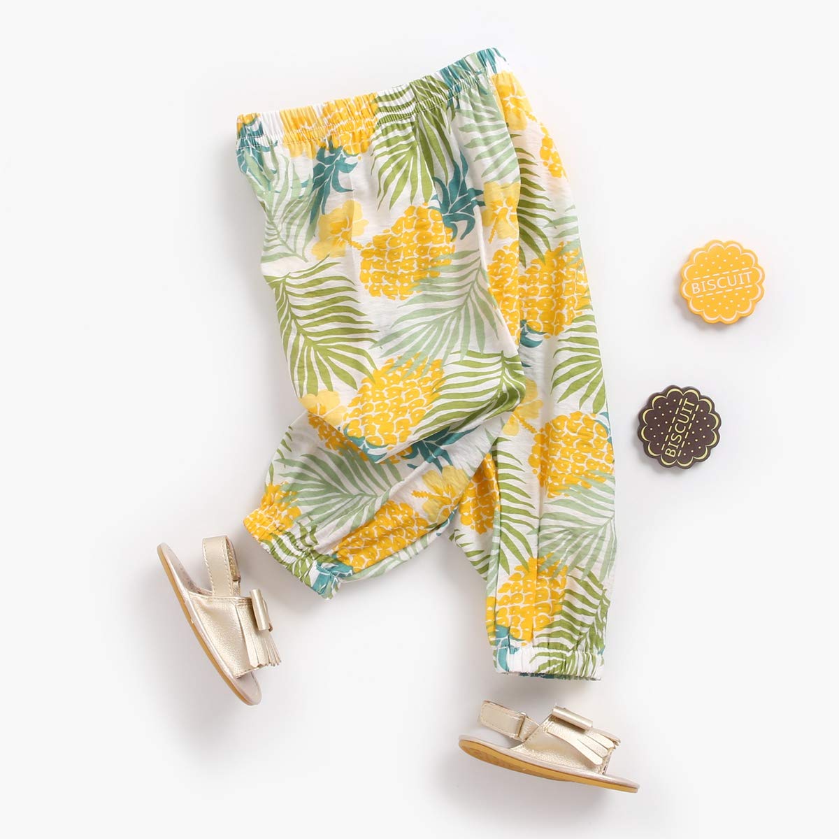 Soft Summer Baby Girl Pants - Breathable & Comfortable Long Pants for Toddlers - Perfect for Playtime, Daycare & Outdoor Activities
