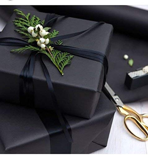 1 Inch Black Grosgrain Ribbon - 50 Yards Per Roll for Gift Wrapping, DIY Crafts, Bows, Wreaths, Hair Accessories & Wedding Decorations - Perfect for Party Favors, Scrapbooking & Home Decor Projects