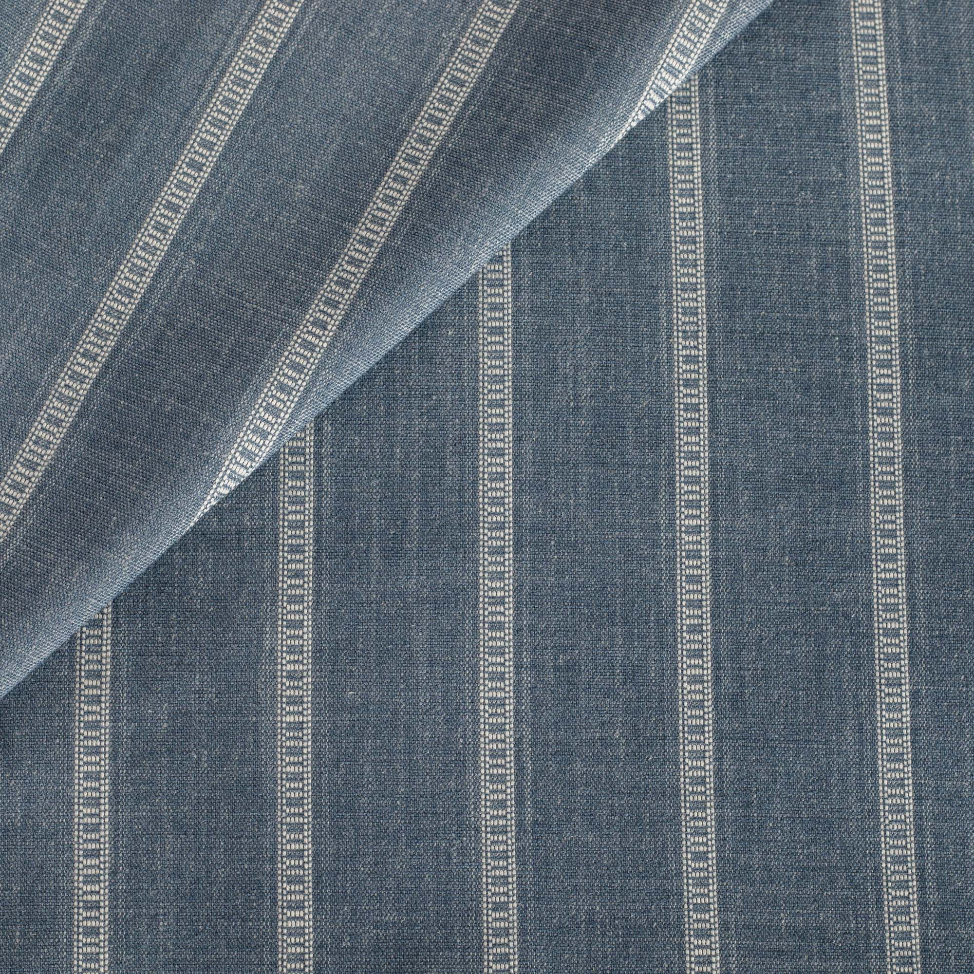 Brunswick Stripe Fabric - Premium Chambray Cotton Material for Clothing & Home Decor | Perfect for Shirts, Dresses, Curtains & DIY Sewing Projects