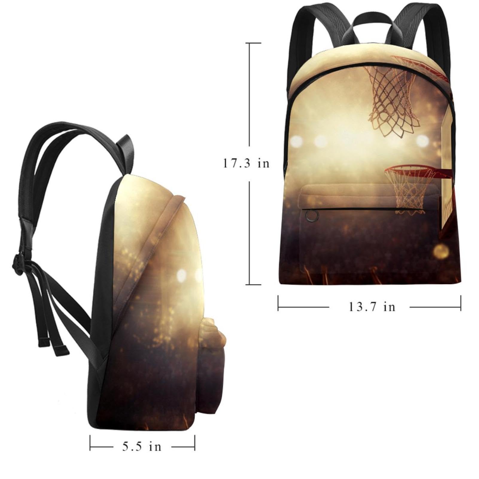 Best Travel Backpack for Men & Women - Durable Basketball Backpack with Hoop - Perfect for Gym, Sports, and Outdoor Adventures