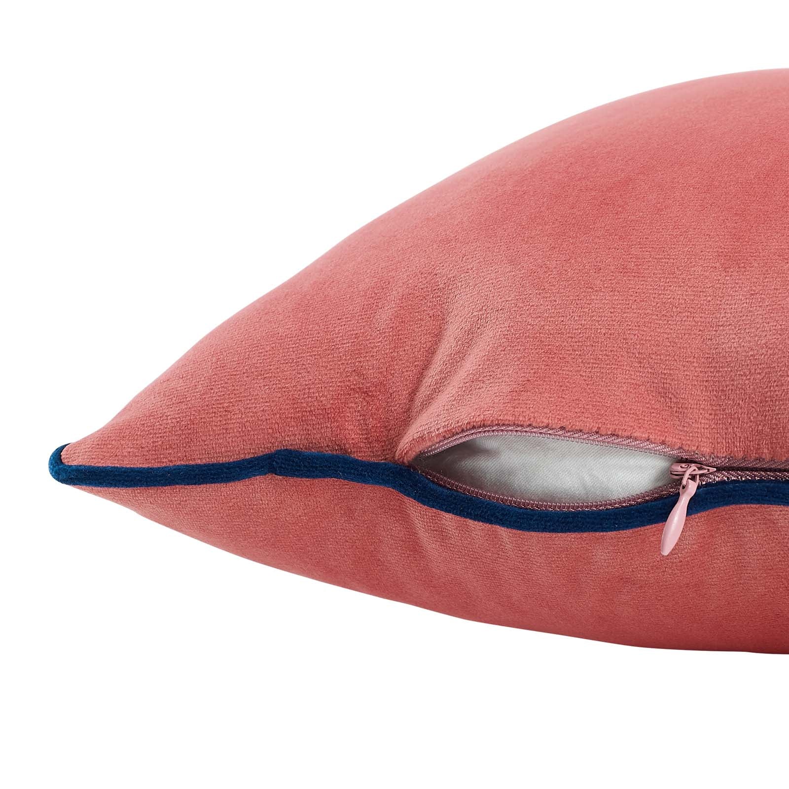Accentuate 24 Lumbar Support Velvet Throw Pillow for Sofa & Bed - Orthopedic Comfort for Back Pain Relief