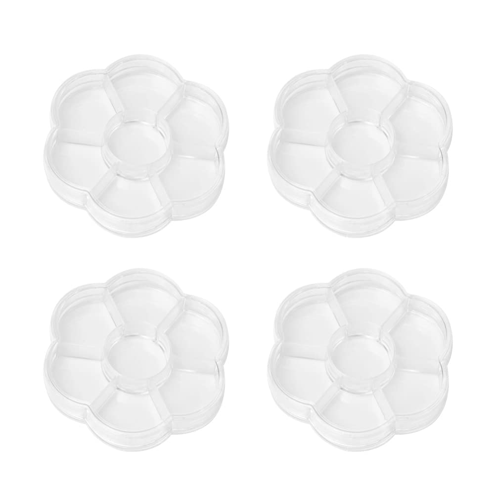 EXCEART 8-Grid Round Transparent Jewelry Organizer Box for Women & Girls - Earrings, Rings, Necklaces Storage - Perfect for Travel, Home, and Crafting