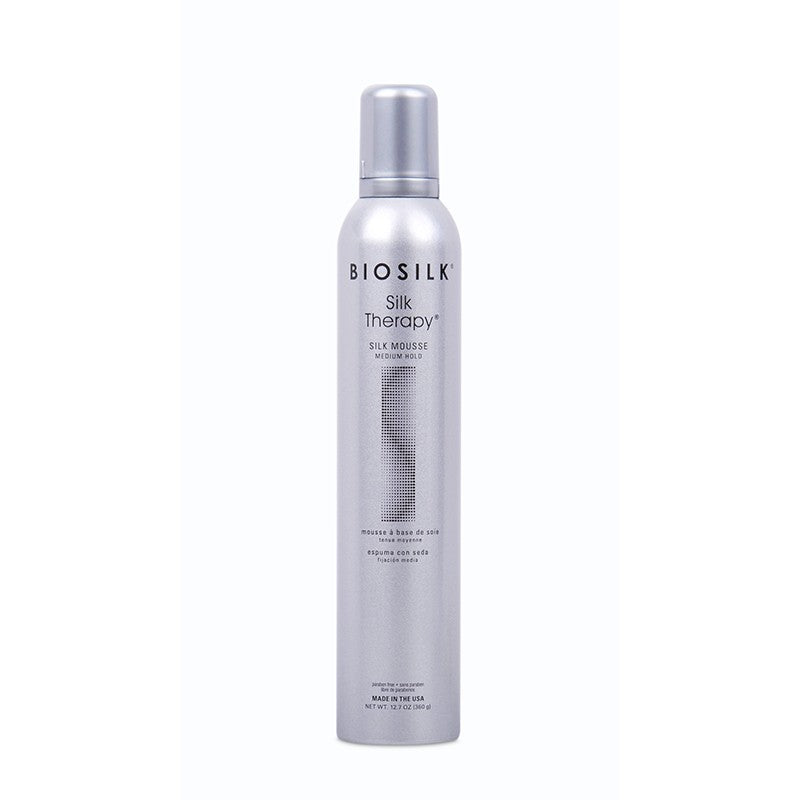 CHI BioSilk Silk Infusion Mousse 12.7oz (360g) - Lightweight Styling Foam for Frizz Control & Shine - Perfect for Smoothing, Volumizing & Heat Protection