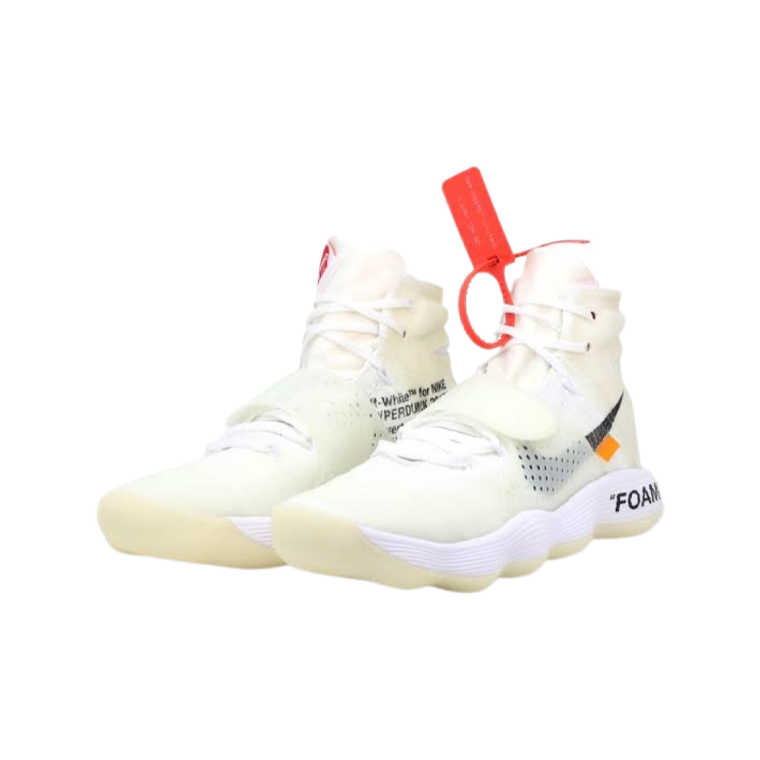 OFF WHITE x Nike Hyperdunk 2017 FK Basketball Shoes - White Colorway | High-Performance Sneakers for Streetwear & Court Play