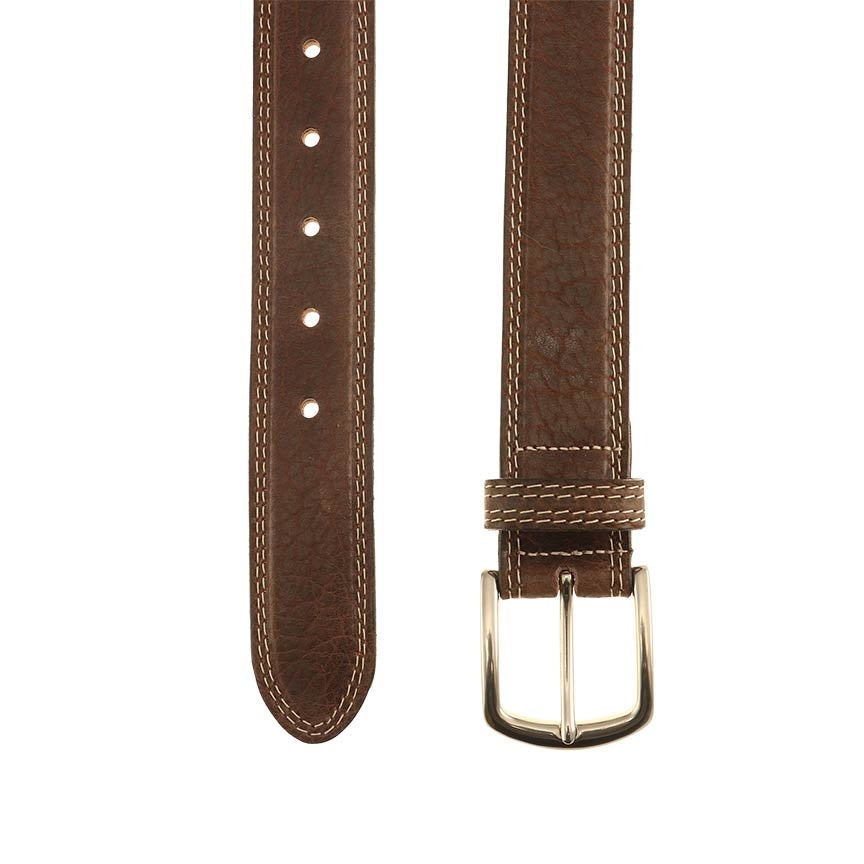 Raleigh Genuine Leather Bison Belt for Men - Durable & Stylish Western Belt for Casual & Formal Wear - Perfect for Everyday Use, Office, and Outdoor Adventures