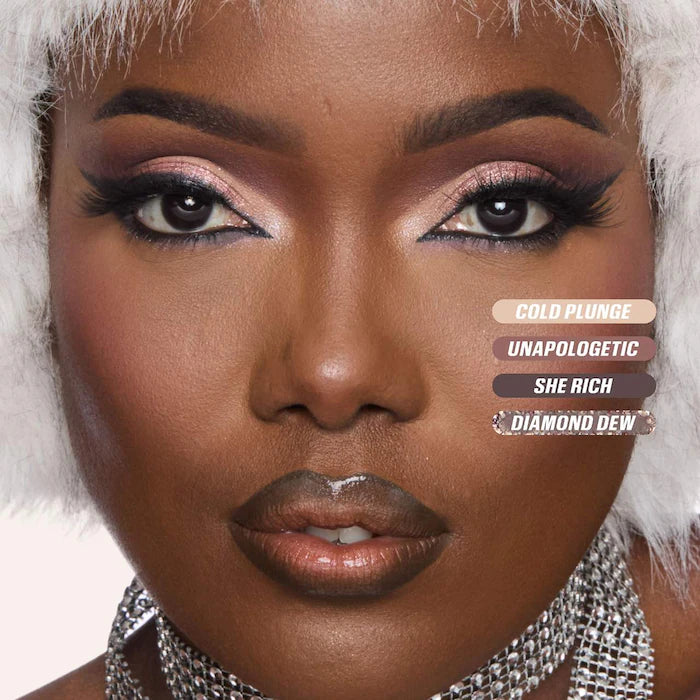 Huda Beauty Icy Nude Eyeshadow Palette - Neutral Matte & Shimmer Shades for Everyday & Party Makeup Looks
