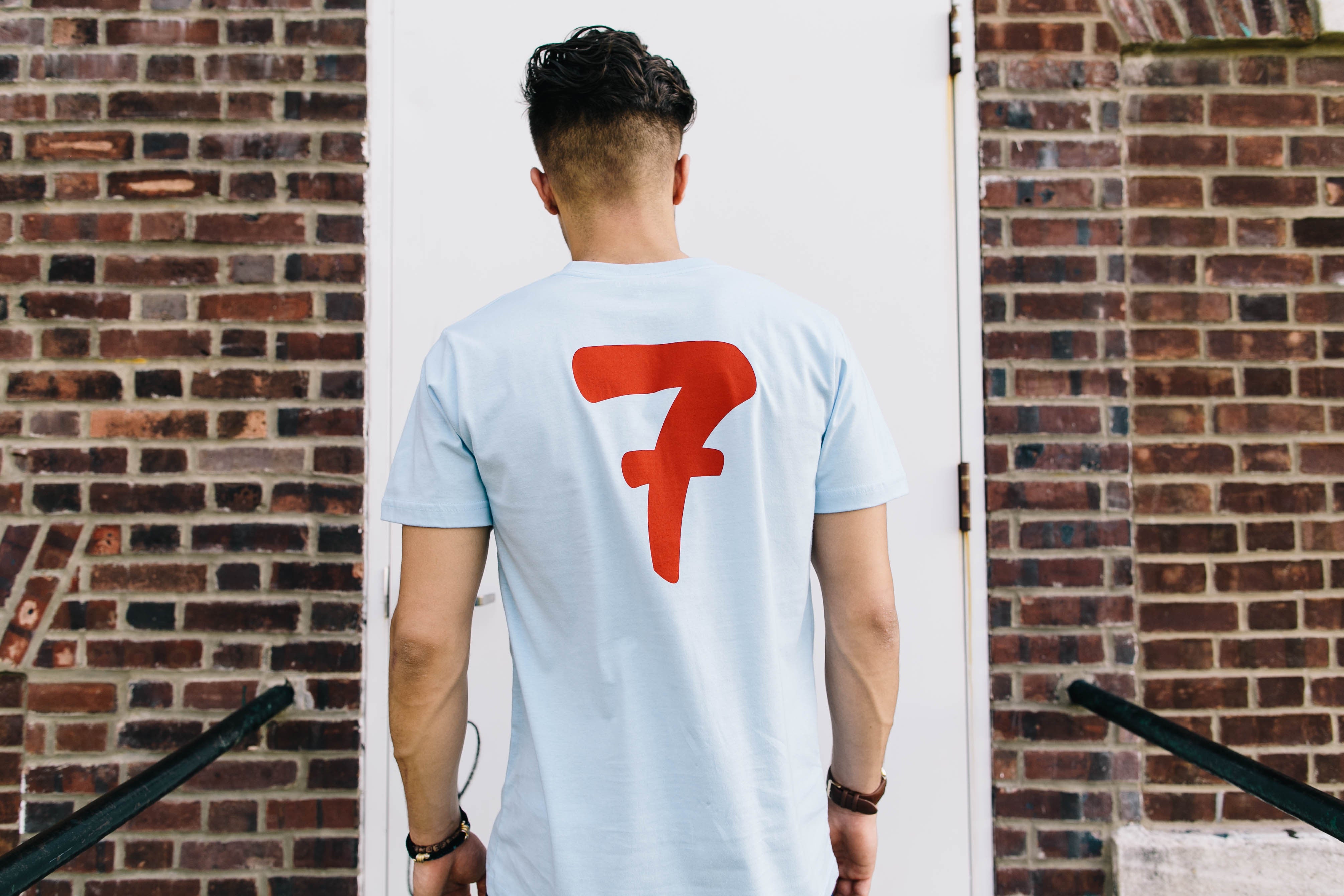 MIDFLD 7 Breaths Light Blue T-Shirt - Comfortable Casual Tee for Everyday Wear, Gym, and Outings
