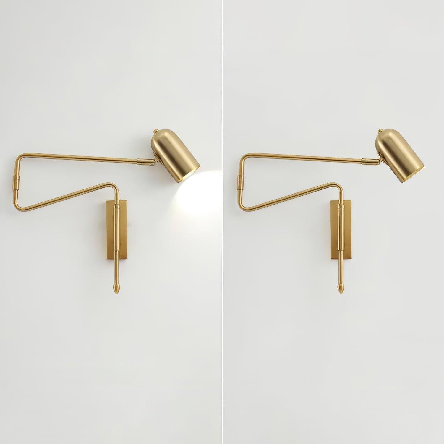 Adjustable Arm Plug In Wall Lamp - Dimmable Swing Arm Sconce for Bedroom, Living Room, and Office Lighting - Perfect for Reading, Working, and Decor
