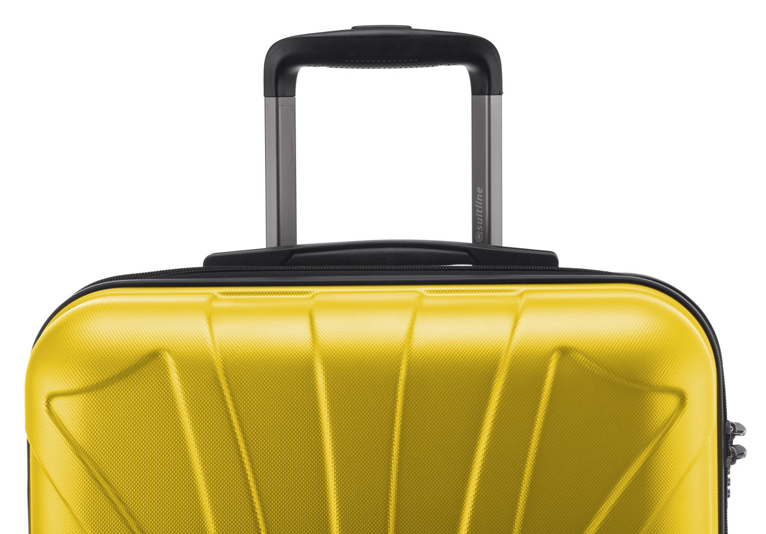Premium Yellow Suitline 3-Piece Luggage Set - Lightweight Spinner Suitcases for Travel, Business Trips & Vacations | Durable Hardshell Carry-On & Check-In Bags