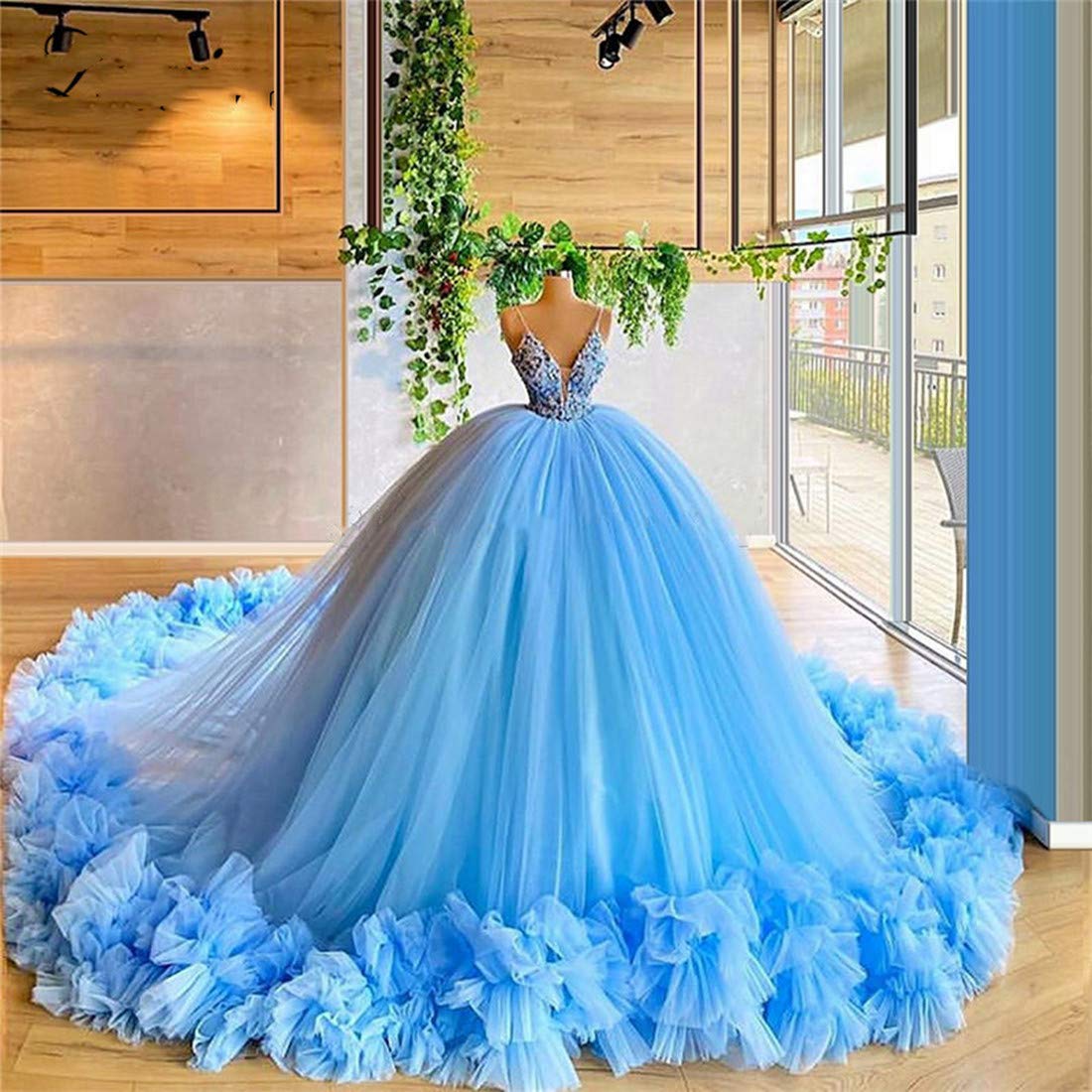 Elegant Puffy Ball Tulle Quinceañera Dress for Girls | Sweet 16 Birthday Party Gown | Pageant & Prom Formal Wear | Perfect for Quinceañeras, Debut Balls, and Special Occasions