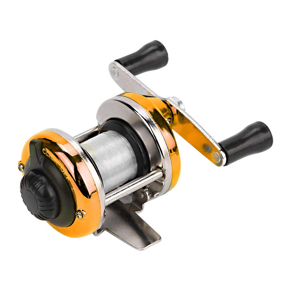 Premium High-Strength Metal Fishing Reel - Durable Casting Reel for Ice Fishing, Boat Fishing & Outdoor Anglers (Gold) | Perfect for Freshwater, Saltwater & Professional Fishing Enthusiasts