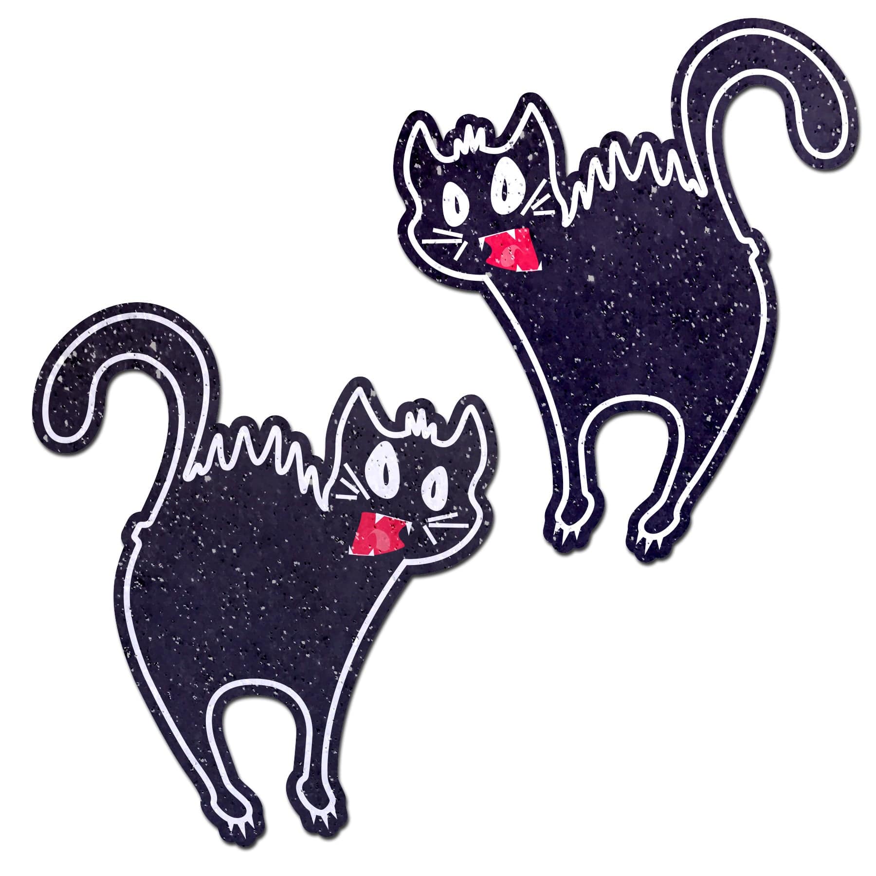 Pastease Scaredy Cat Hissing Kitty - Realistic Motion-Activated Halloween Decoration for Home, Yard, and Party Scares
