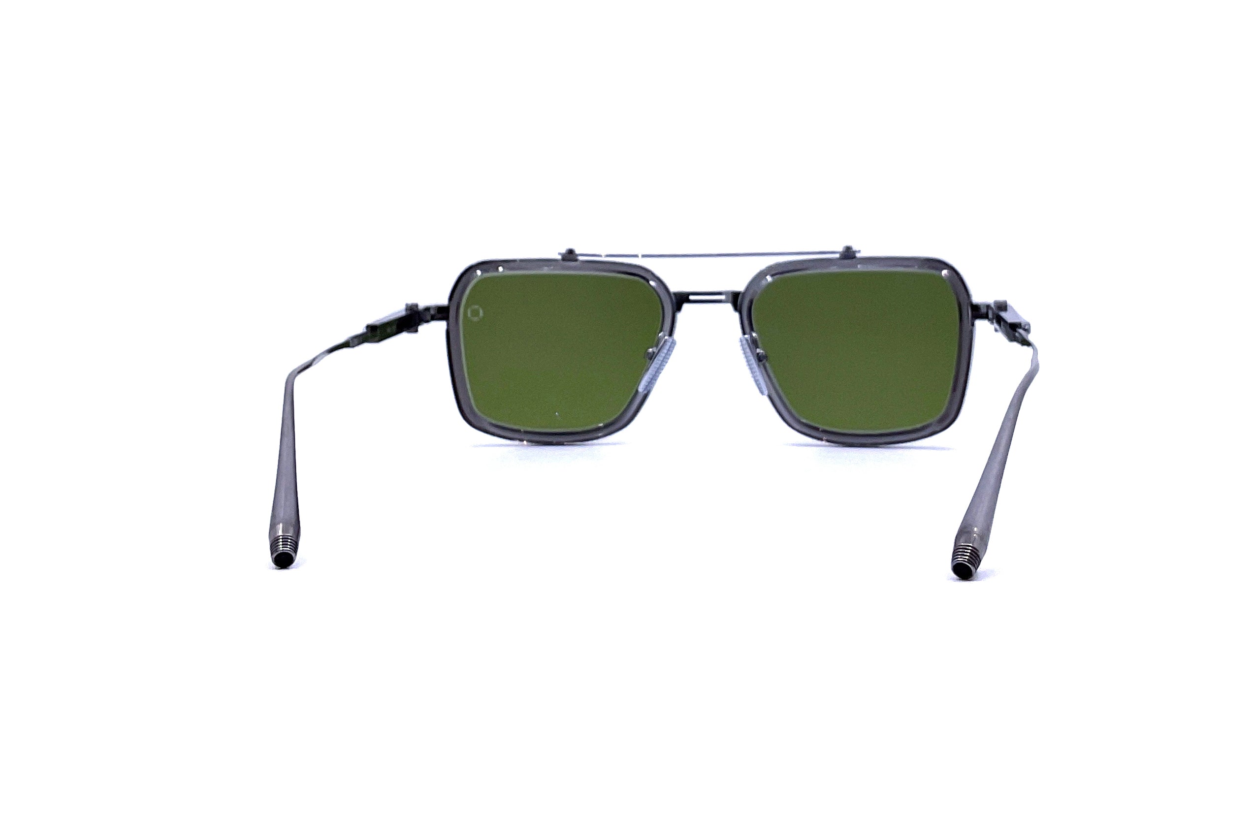 Akoni Solis Sunglasses - Brushed Black Palladium Frame with Dark Grey Crystal Lenses - UV Protection & Polarized for Outdoor Activities, Driving, and Fashion