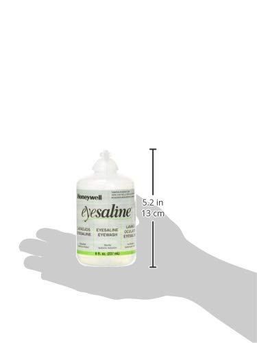 Honeywell Sperian Sterile Eyewash Saline Solution - 8 oz Polyethylene Bottle (Case of 12) - First Aid for Chemical Splashes & Eye Irritation - Workplace Safety & Emergency Use