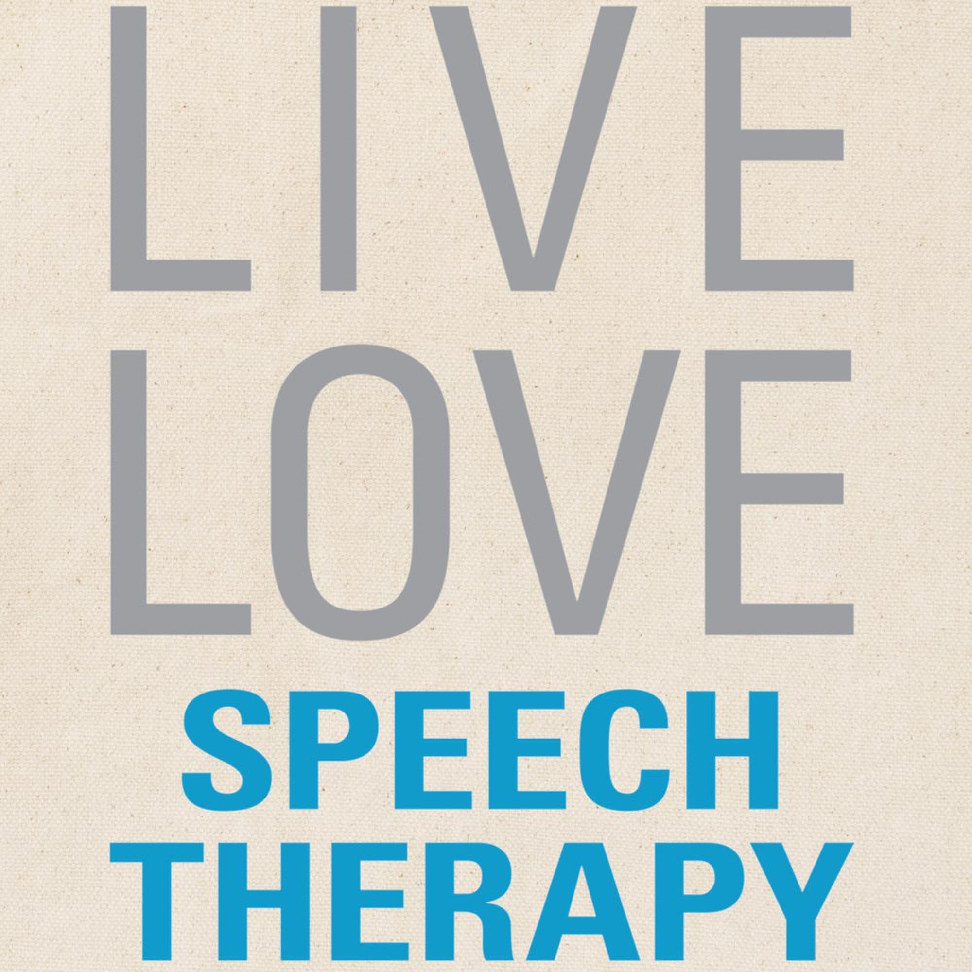 Speech Therapy Tote Bag - Natural Canvas Reusable Shopping Bag for Therapists & Students - Perfect for Work, School & Groceries