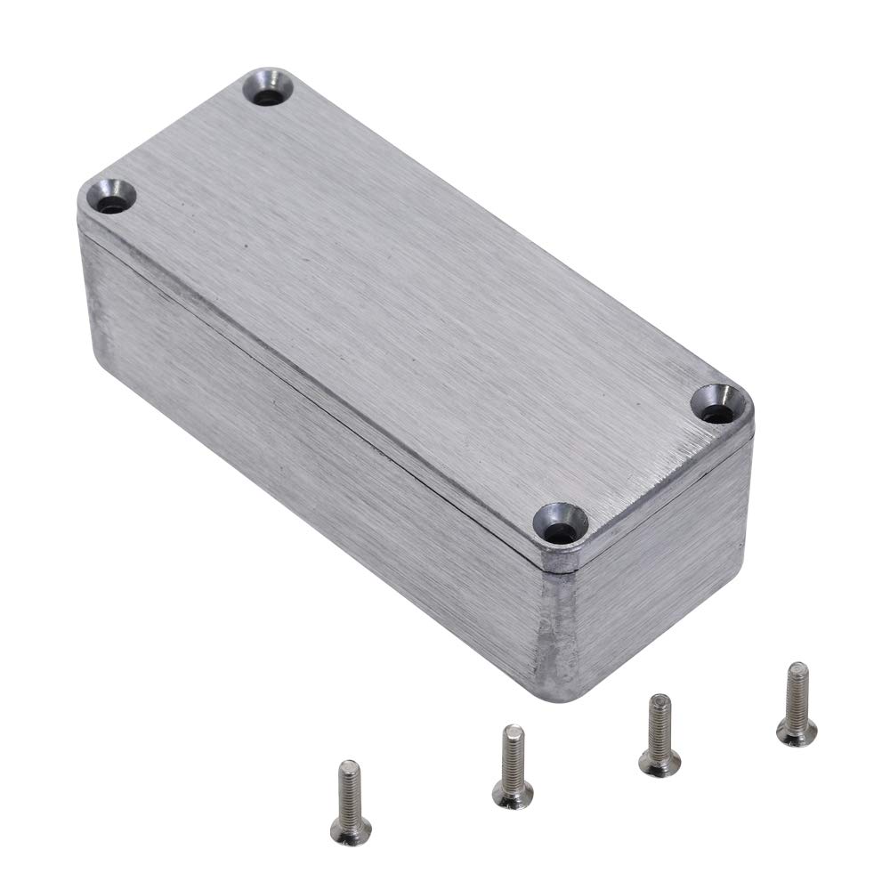 120x94.5x34mm IP54 Aluminum Project Enclosure Box - Waterproof Junction Case for Guitar Effect Pedals, DIY Electronics & Stomp Box Projects | Perfect for Home Workshops & Music Studio Equipment Protection