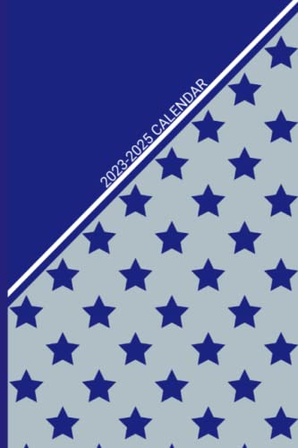 2023-2025 Monthly Calendar Planner - Blue Stars Design | 3-Year Appointment Calendar for Office, Home & School | Perfect for Scheduling, Reminders & Organization (Wall or Desk Use)