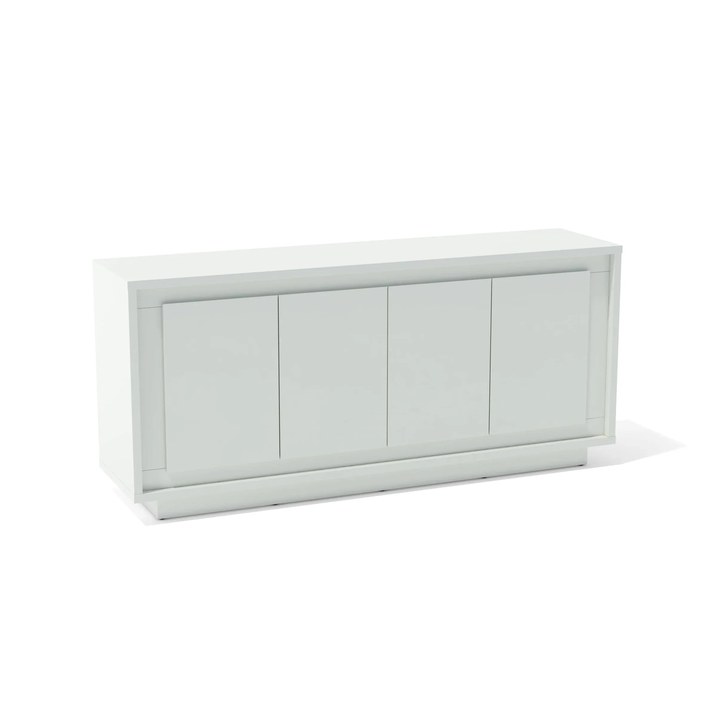 Anderson Teak Paraggi Sideboard White - Solid Teak Wood Buffet Cabinet with 2 Doors & 3 Drawers - Perfect for Dining Room Storage & Living Room Organization (Model SB PW 6316)
