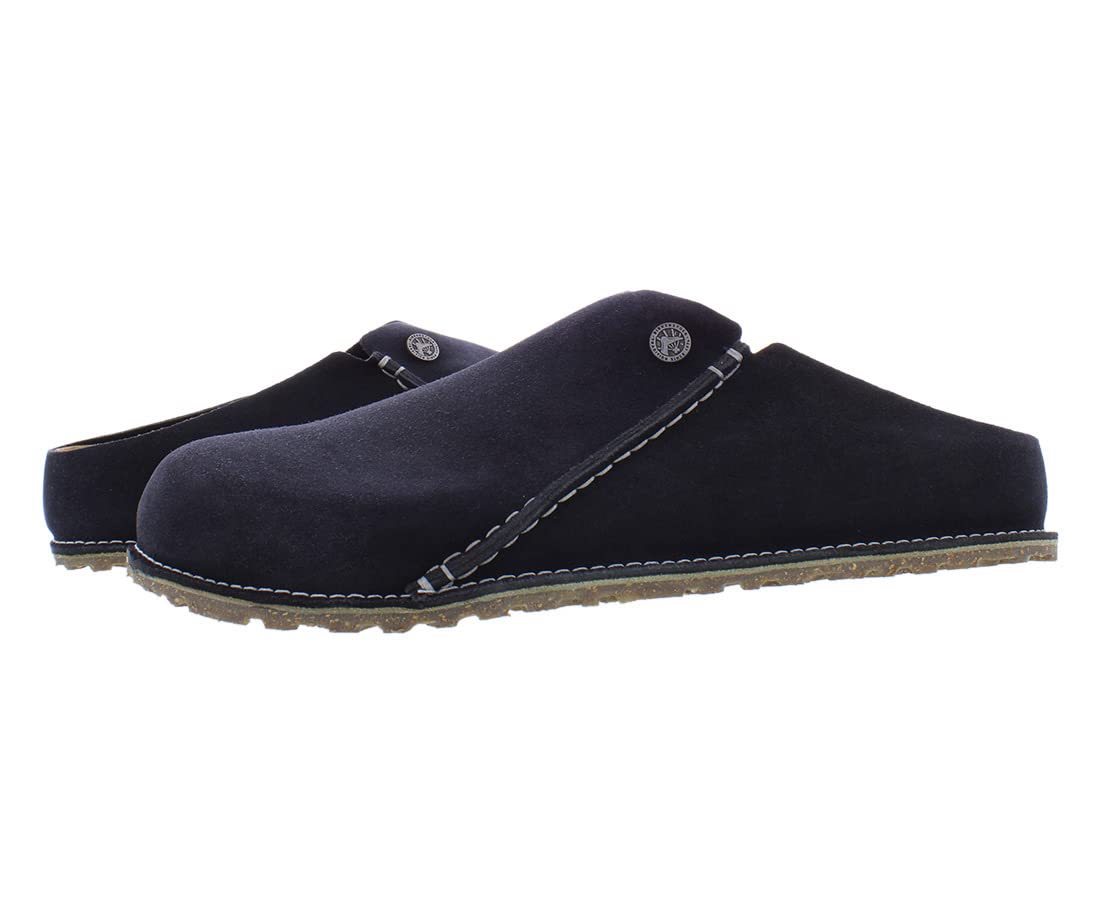 Birkenstock Women's Zermatt 365 Slippers - Comfortable House Shoes with Cork Footbed in Midnight Suede | Perfect for Indoor Relaxation, Lounging & Cozy Home Wear