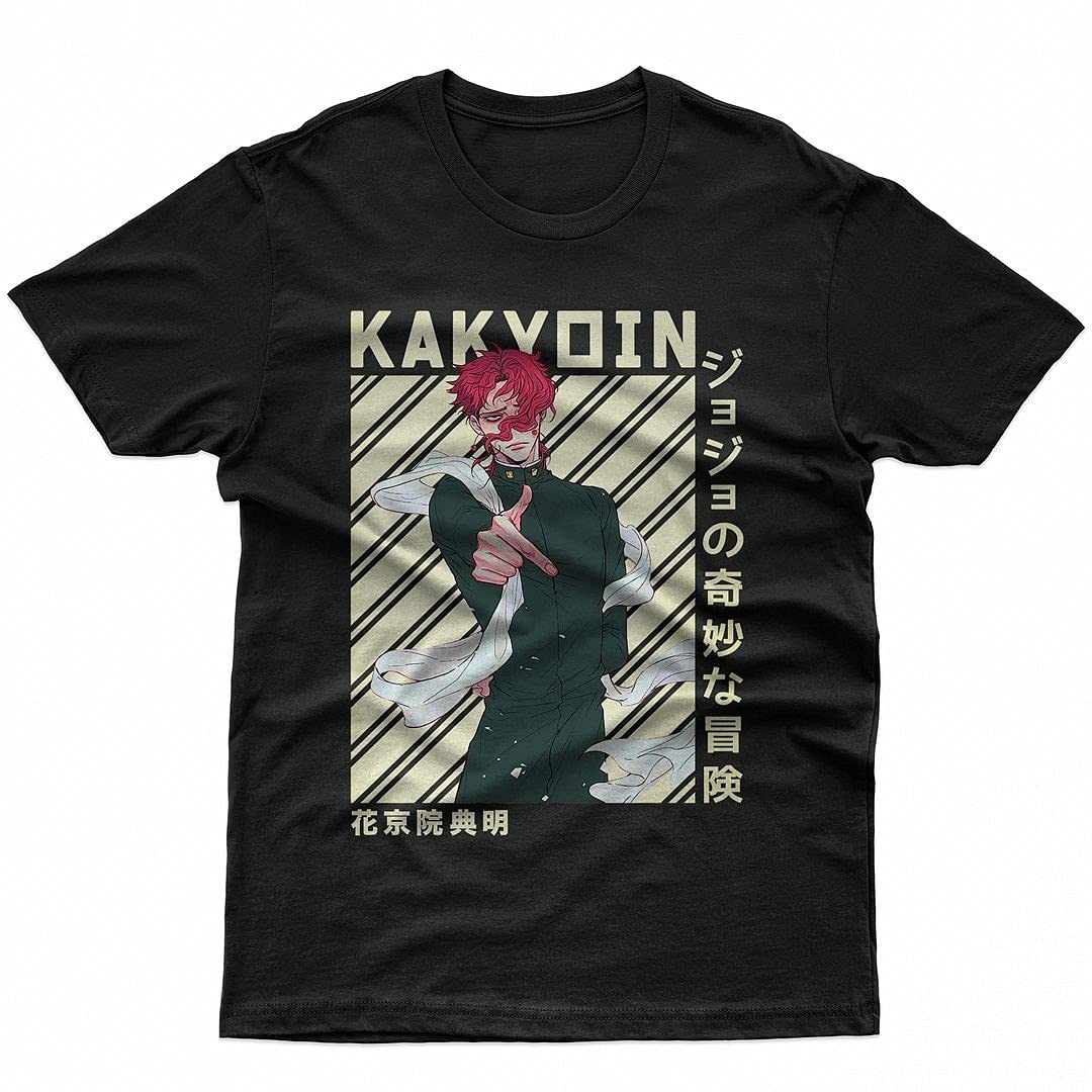 MHD68 Noriaki Kakyoin Anime T-Shirt - JoJo's Bizarre Adventure Manga Graphic Tee for Men, Women & Kids | Casual Wear, Cosplay & Anime Convention Outfit