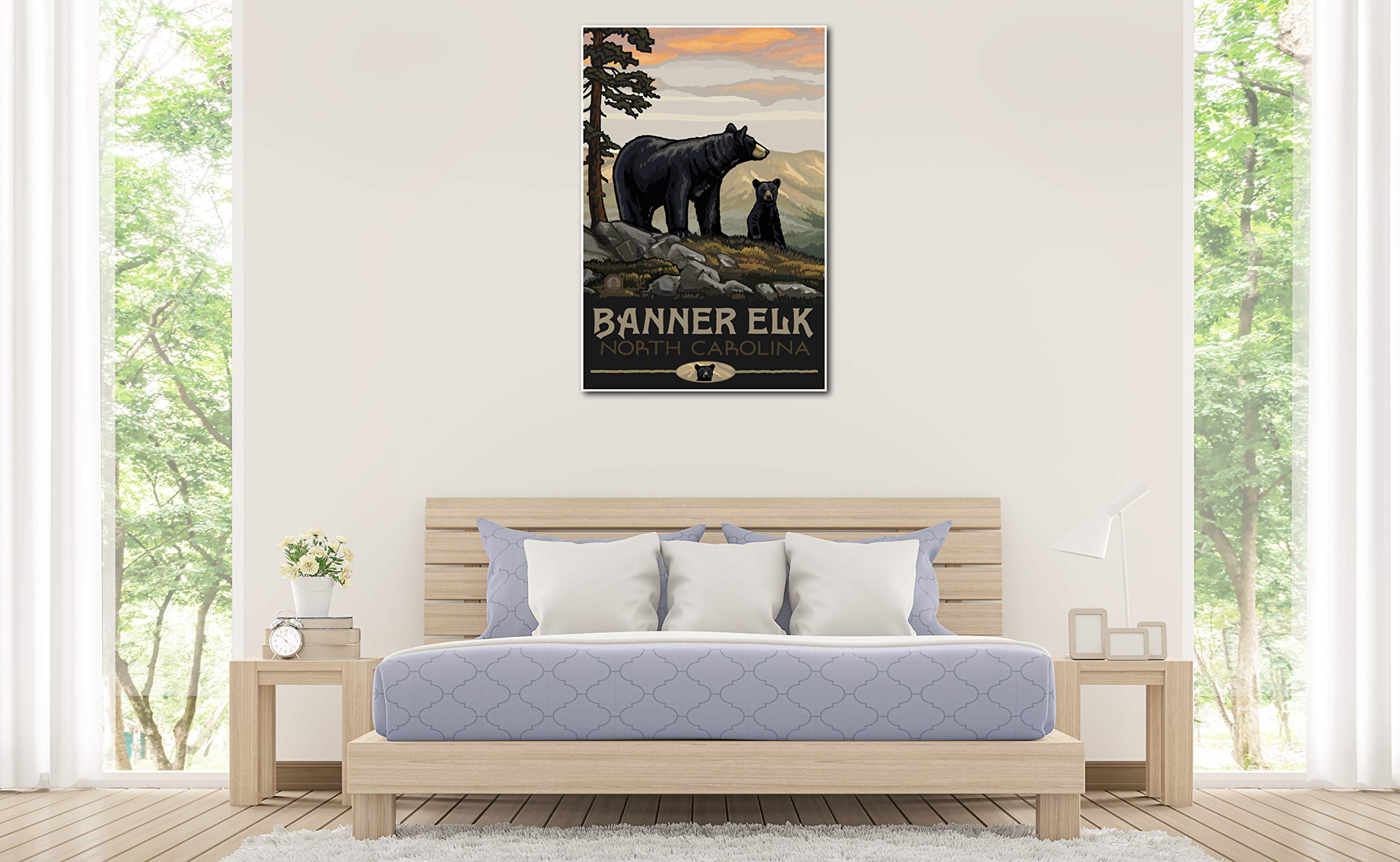 Paul A. Lanquist Black Bear Family Giclee Art Print - Premium 30