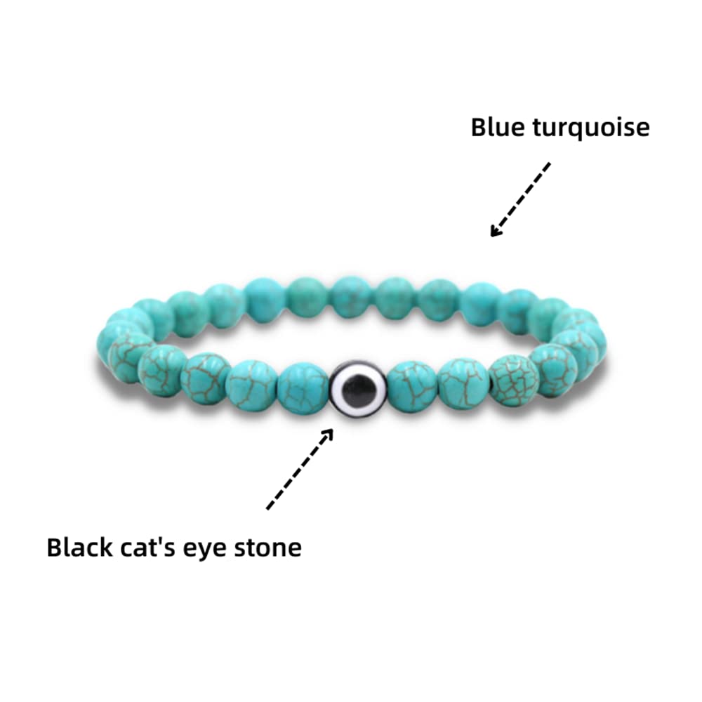 Natural Lava Rock Beads Stretch Bracelet Set - Adjustable Braided Rope Gemstone Elastic Bracelets for Men & Women (5-Piece Set) - Perfect for Yoga, Meditation & Spiritual Healing