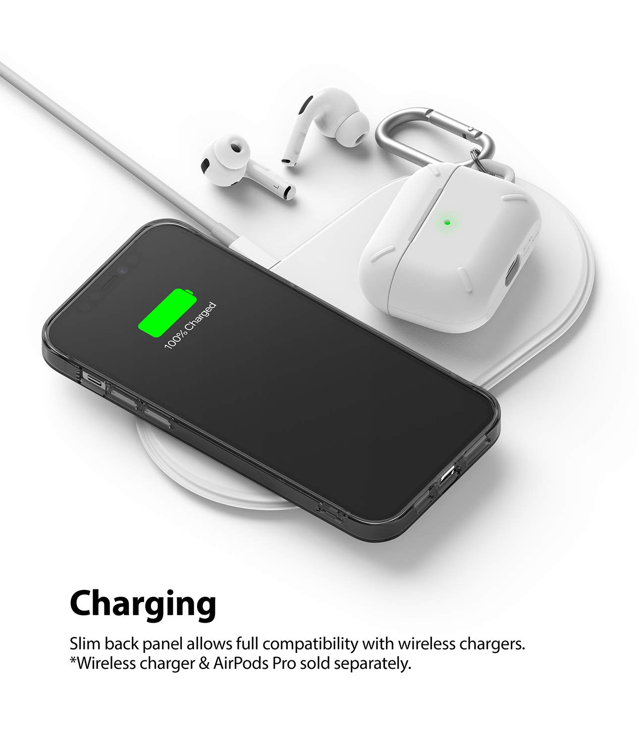 Ringke Air Shoulder Strap Compatible with iPhone 12 Mini Case - Clear TPU Silicone Phone Back Cover with Crossbody Necklace Lanyard for 5.4-inch (2020) - Smoke Black | Perfect for Travel, Shopping & Hands-Free Convenience