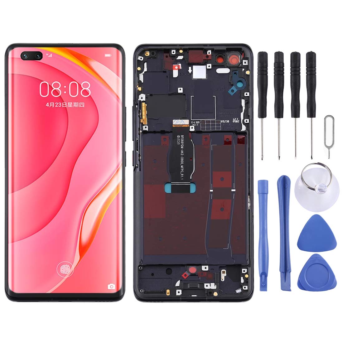 Huawei Nova 7 Pro 5G LCD Display Touch Screen Digitizer Assembly with Frame - Replacement Screen for Huawei Nova 7 Pro 5G Smartphone - Perfect for DIY Phone Repair and Screen Replacement