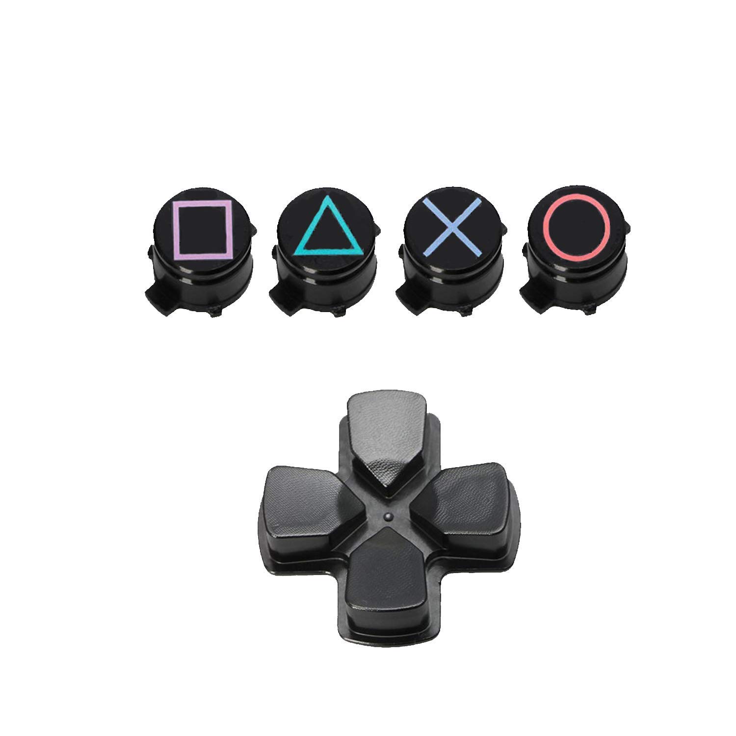PS4 Controller Joystick Replacement Kit - Thumbsticks, Cross Screwdriver, L1 L2 R1 R2 Triggers, ABXY Buttons, D-Pad & Springs for PlayStation 4 (Black) | Perfect for DIY Repairs, Gaming Upgrades & Enhanced Gameplay Experience