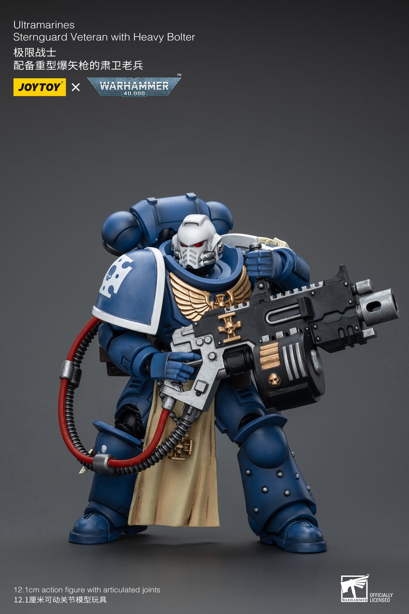 1/18 JOYTOY Warhammer 40K Ultramarines Sternguard Veteran Action Figure - Collectible Miniature for Tabletop Gaming & Display