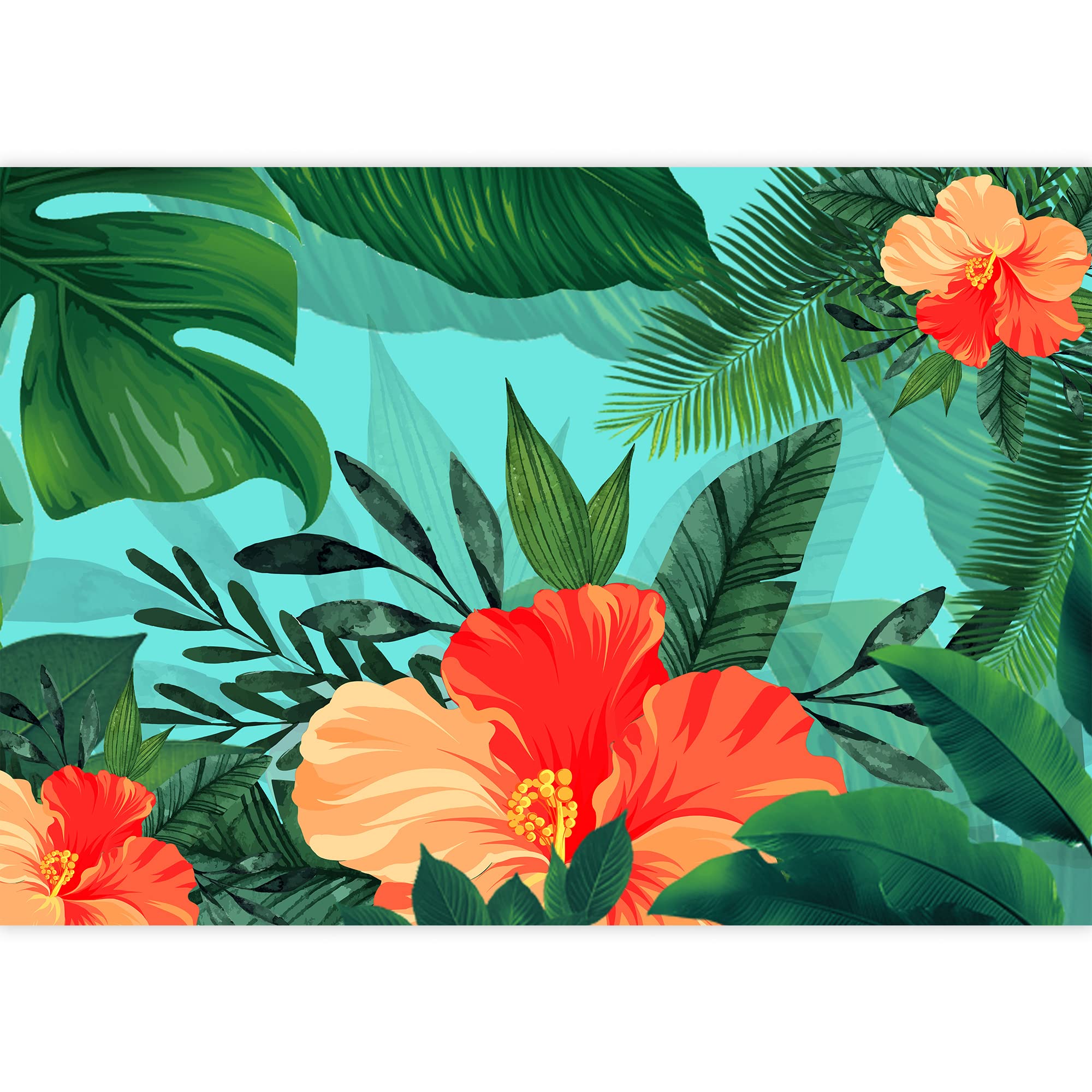 Green Plants & Animals Removable Wallpaper - Peel and Stick Wall Mural for Bedroom Decor (66x96 inches) | Perfect for Nursery, Kids Room & Home Office