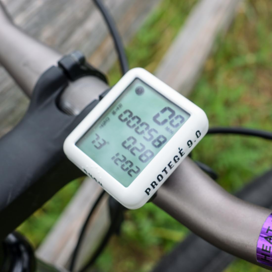 Planet Bike Protégé 9.0 Wired Bike Computer - Wireless Cycling Speedometer & Odometer with Large LCD Display for Road & Mountain Bikes - Track Speed, Distance & Ride Time for Cycling Training & Commuting