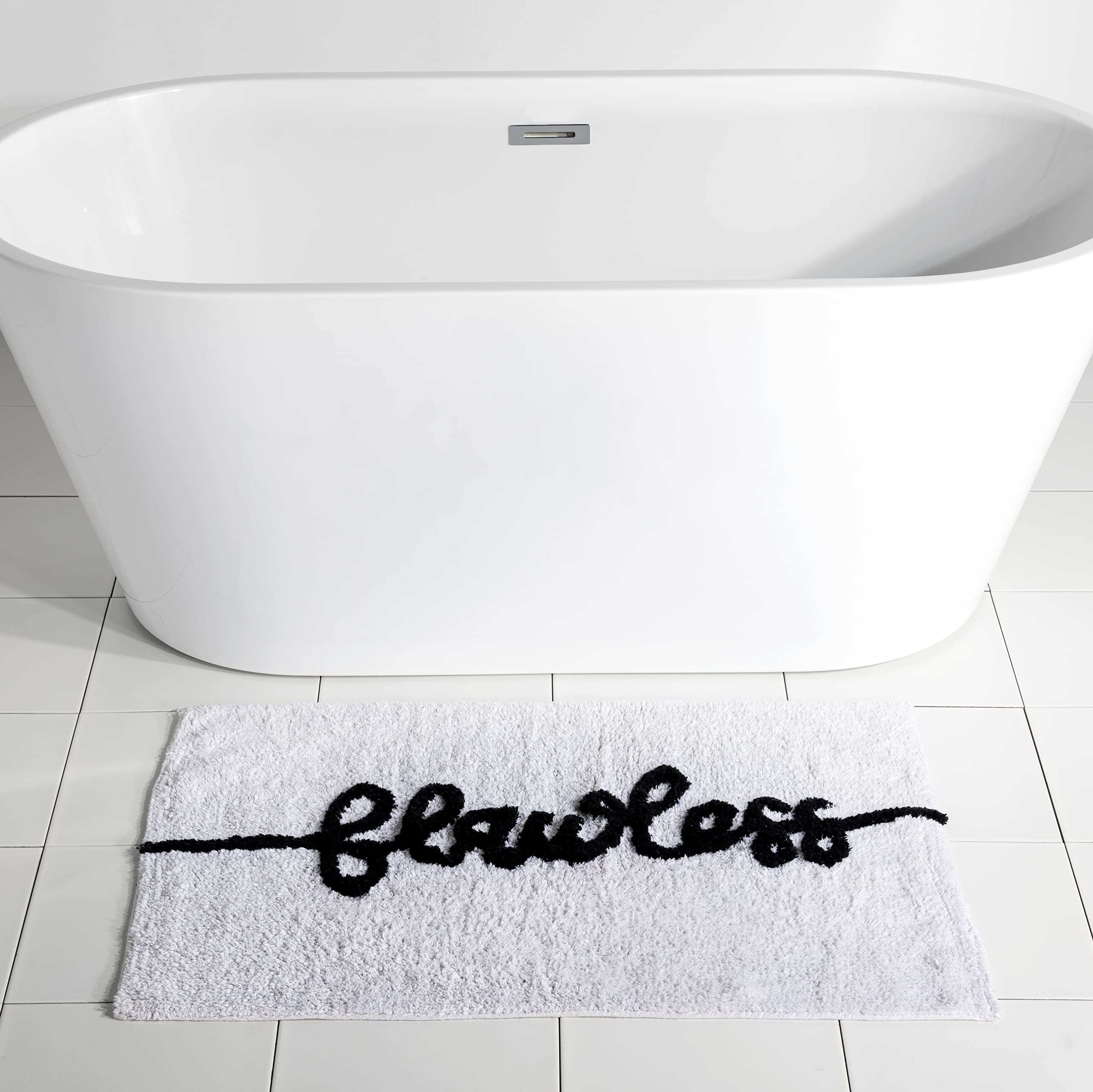 Shiraleah Flawless Non-Slip Bath Mat - Super Absorbent, Quick-Dry Bathroom Rug for Shower, Tub & Floor - Soft & Plush Memory Foam with Anti-Skid Backing - Perfect for Bathroom Safety & Comfort