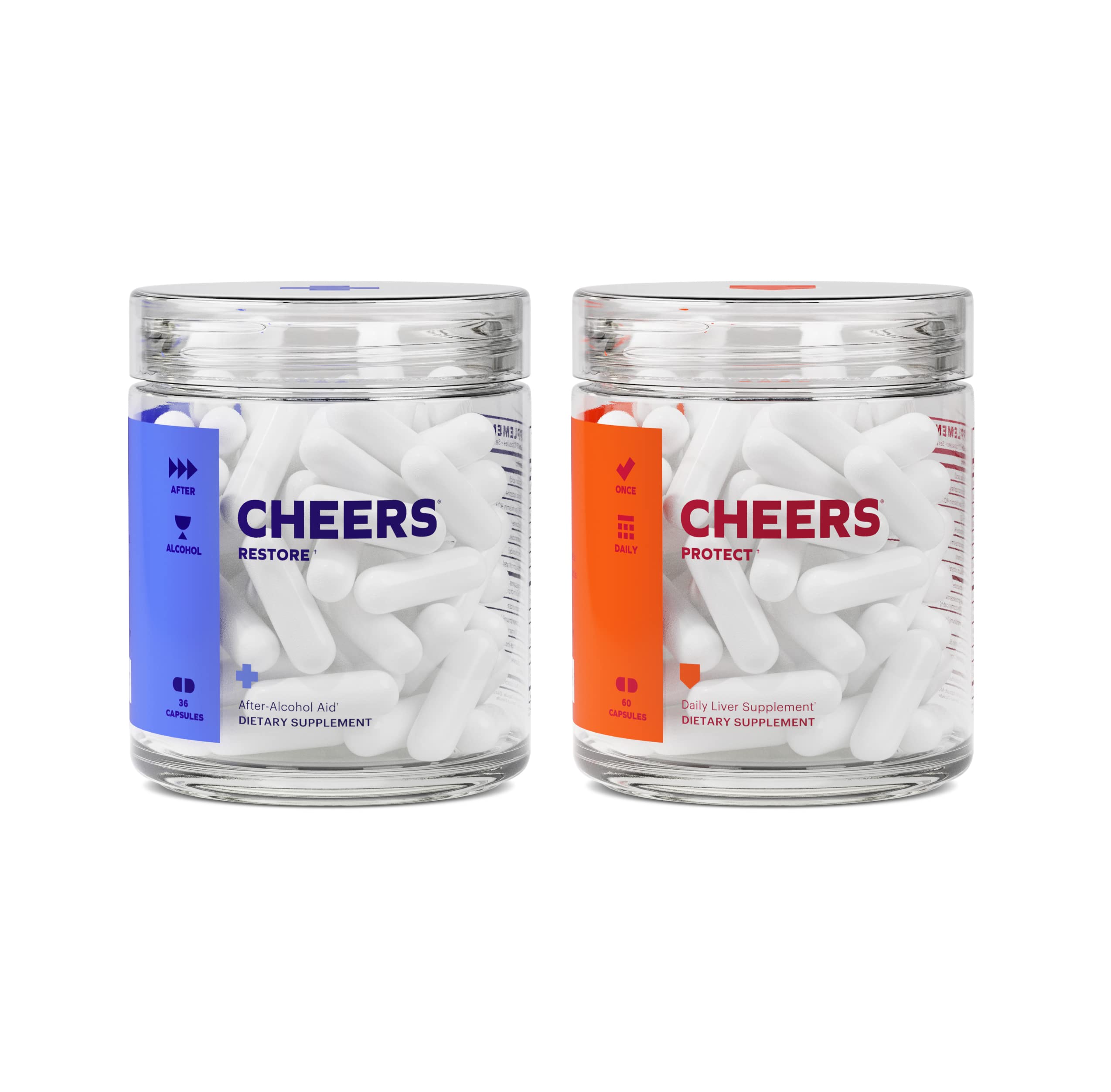 Cheers Liver Combo Supplement - DHM, L-Cysteine, Milk Thistle for Liver Support & Hangover Relief | 12 Restore + 30 Protect Doses | Post-Drinking Recovery, Daily Liver Health | Natural Detox with Prickly Pear & B-Vitamins | Perfect for Parties, Travel & Late Nights