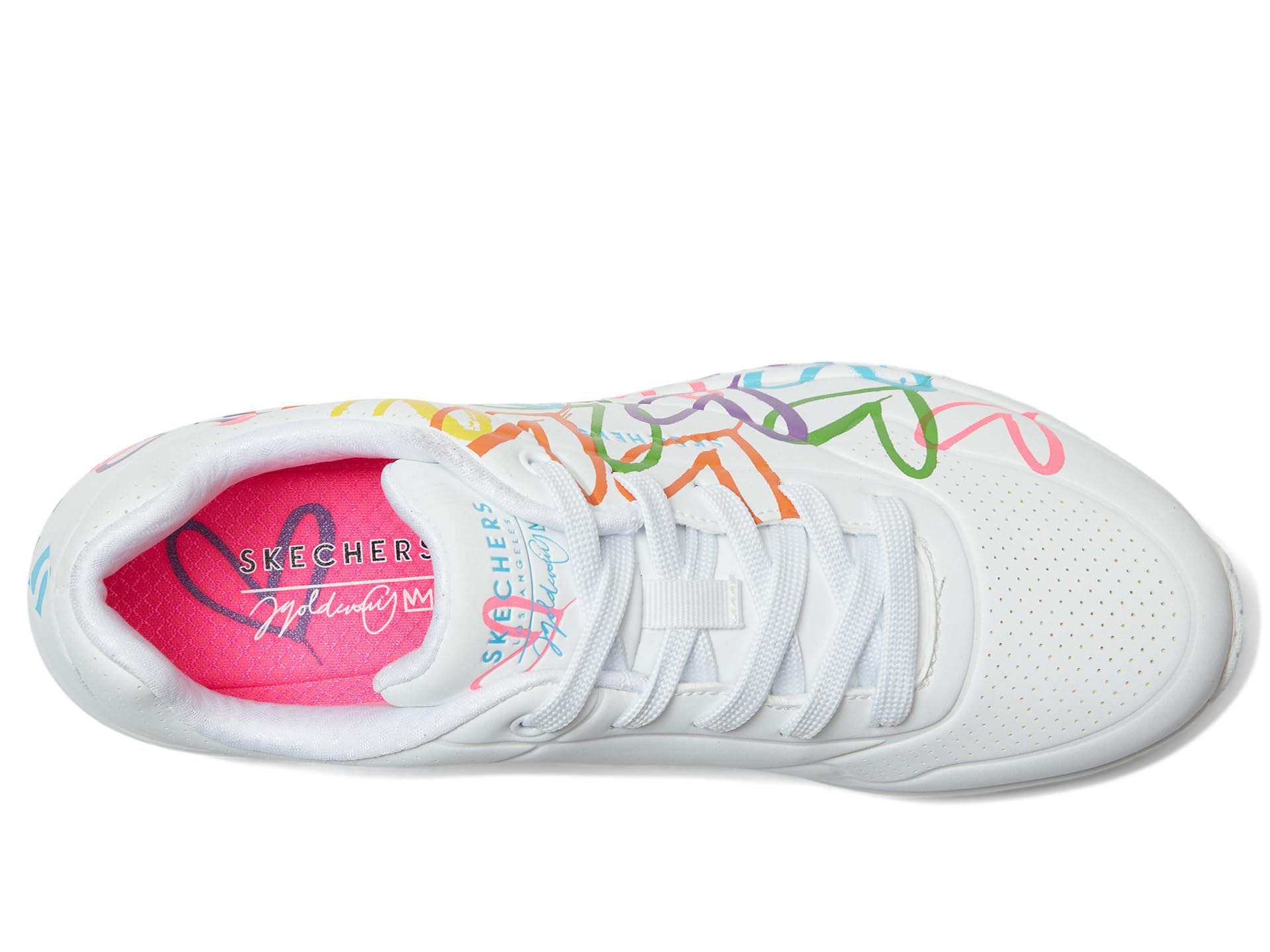 Skechers Women's James Goldcrown Uno Sneakers - Fashion Casual Shoes with Love Design for Walking, Running & Everyday Wear