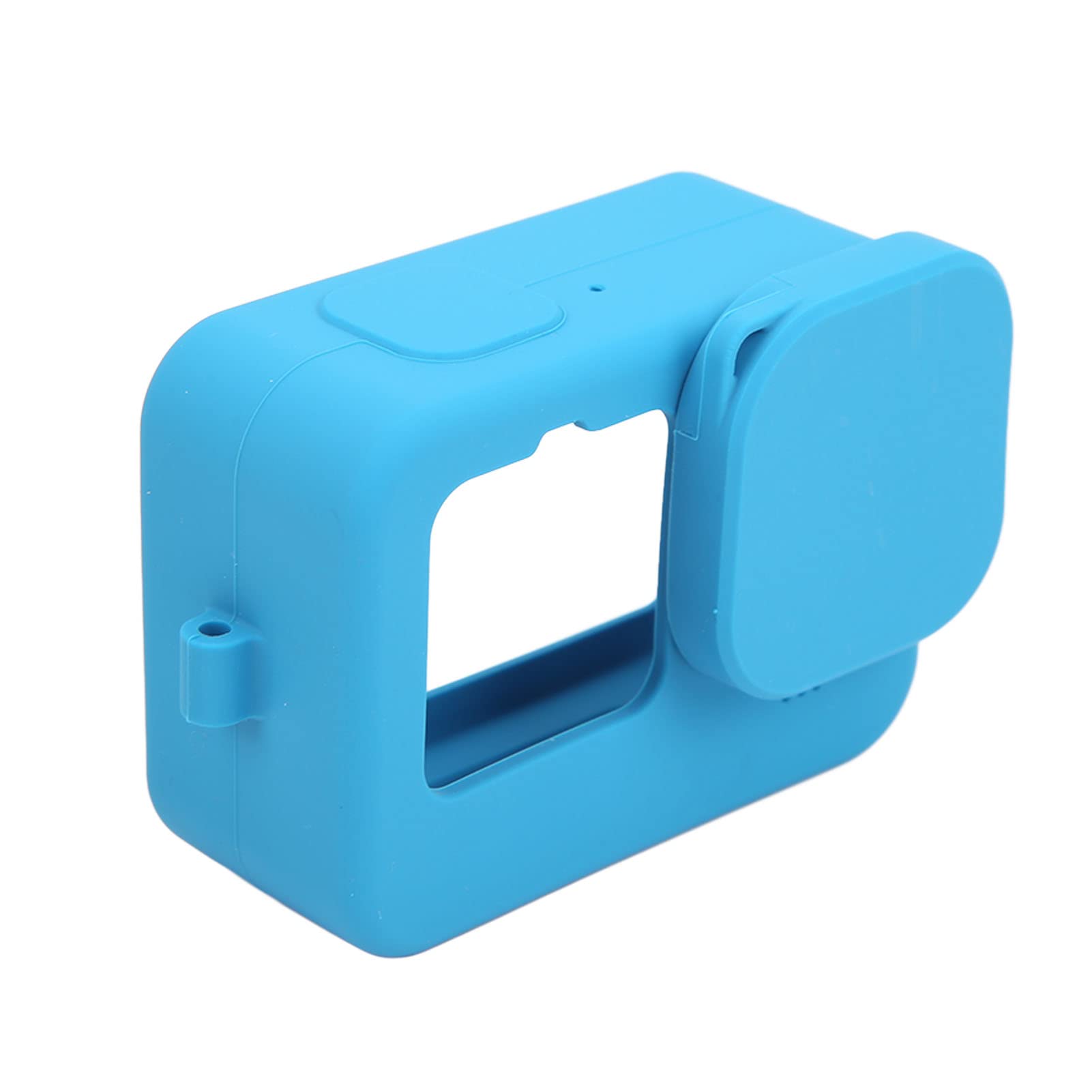 Zyyini Silicone Protective Cover Case for GoPro Hero 10/9 Action Camera - Anti-Shock, Anti-Drop with Lanyard & Lens Cover - Easy Charging Access (Blue) - Perfect for Outdoor Adventures, Water Sports & Travel Protection