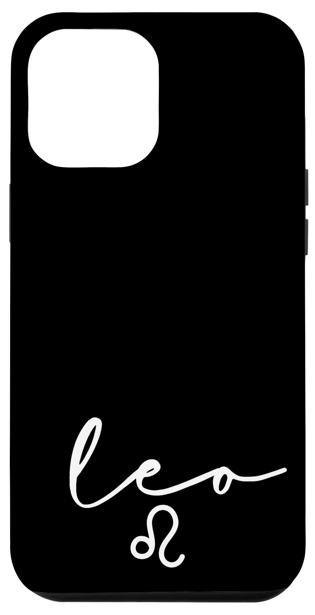iPhone 12 Pro Max Case - Premium Black & White Horoscope Cover for Leo Zodiac Sign | Slim Protective Phone Cover for Daily Use, Work & Travel