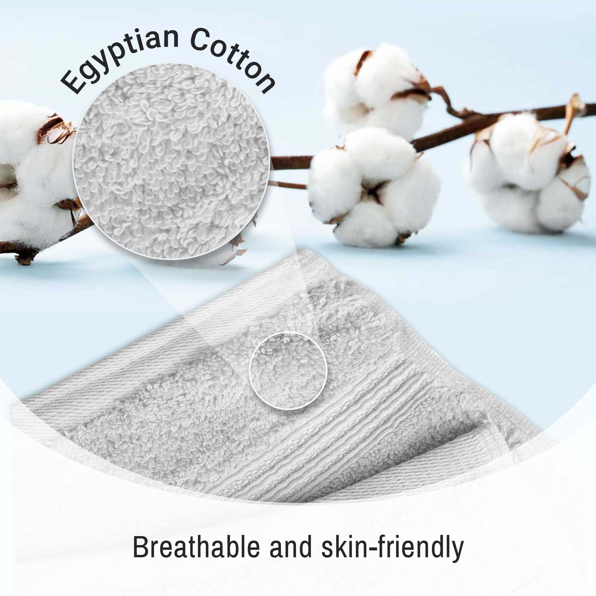 Premium Egyptian Cotton Bath Towels Set of 2 - Ultra Soft & Highly Absorbent - Luxury Bath & Spa, Beach, Gym Essentials for Home & Travel