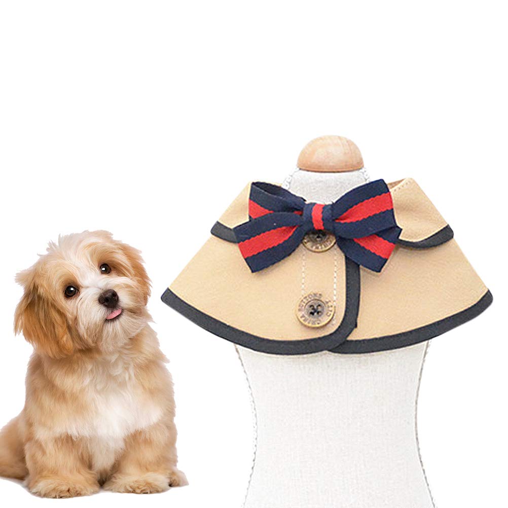 1PC Custom Cotton Dog Cape Costume - Small Puppy Collar Vest & Cat Cloak for Service Dogs | Cute Retro Pet Bandana & Handkerchief for Halloween, Christmas & Photo Shoots