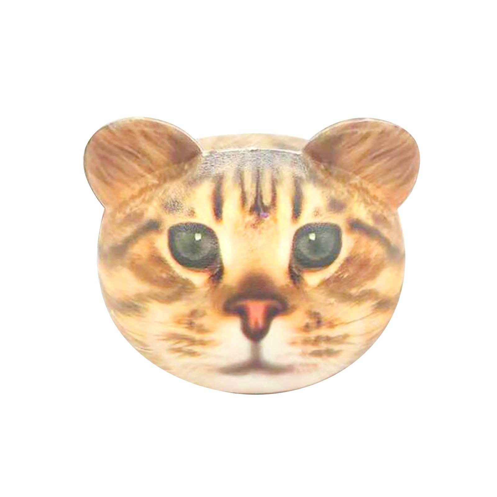 Stress Relief Cat Head Squishy Toys - Slow Rising Decompression Animal Dolls for Anxiety Relief & Sensory Play - Perfect for Office, Home & Classroom Use (One Size)