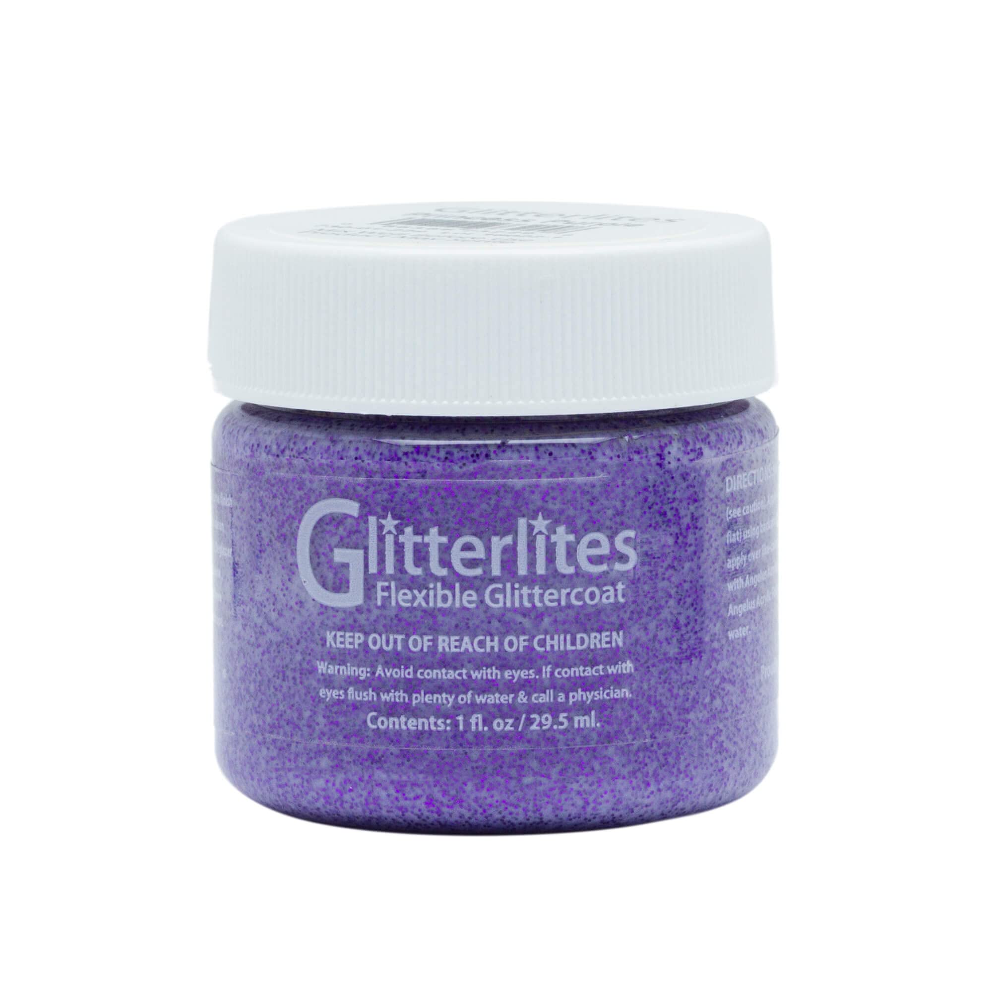 Angelus Flexible Glittercoat Glitter Paint - Princess Purple | DIY Shoe & Leather Customization | Perfect for Sneakers, Handbags & Accessories