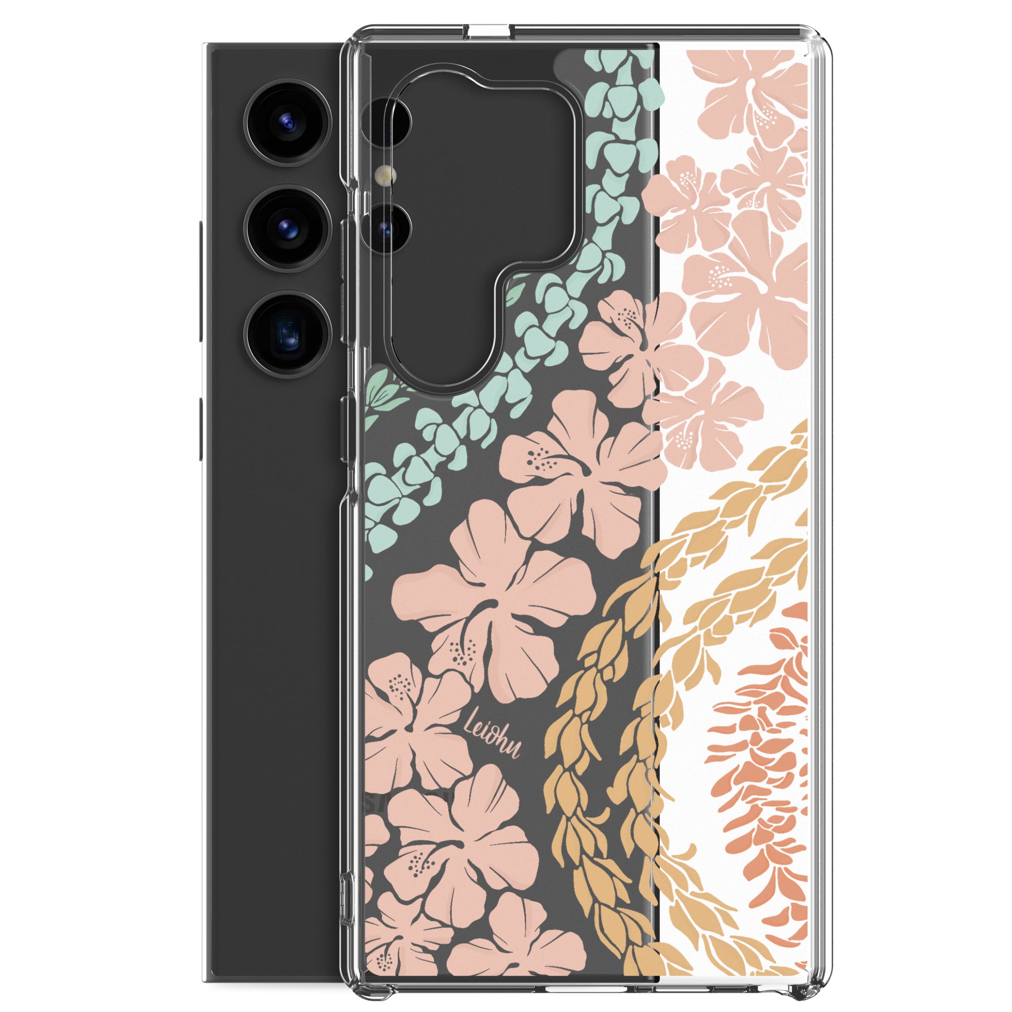 Groovy Lei Clear Protective Case for Samsung Galaxy - Slim & Durable Phone Cover for Everyday Use, Travel, and Work