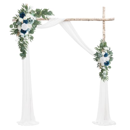 White & Dusty Blue