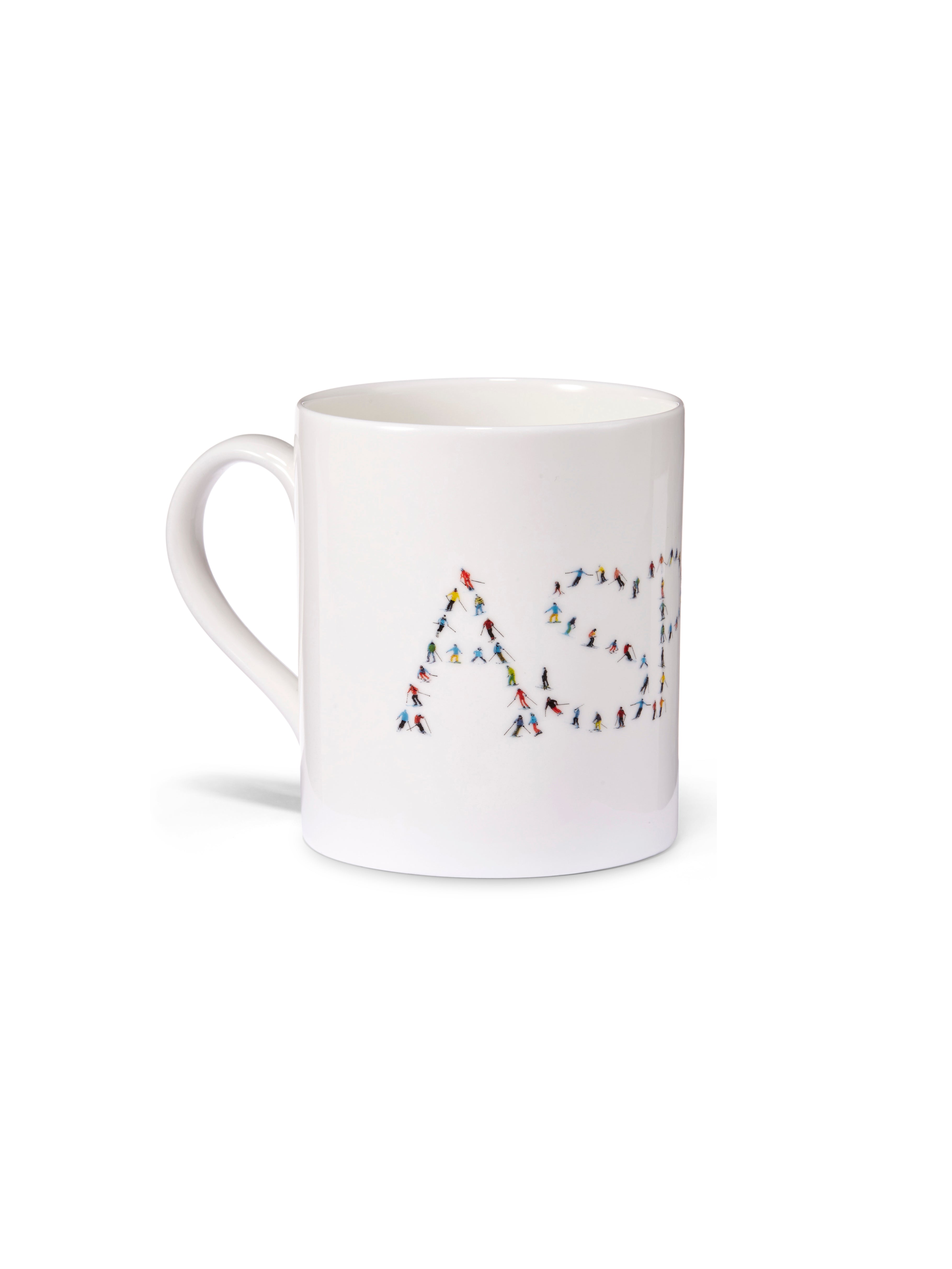 Aspen Skier Coffee Mug - 16oz Insulated Ceramic Travel Mug with Lid - Perfect for Hot & Cold Drinks - Ideal for Ski Trips, Camping, and Outdoor Adventures