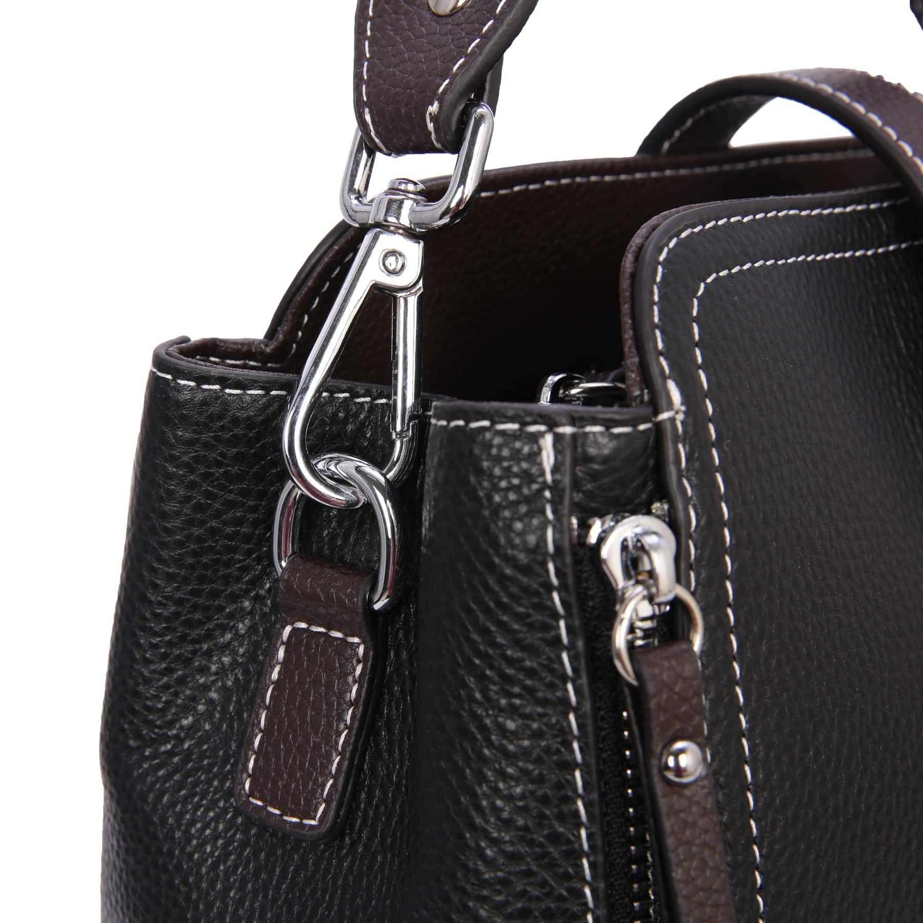 HESHE Genuine Leather Purses for Women - Stylish Shoulder Bags, Satchels & Crossbody Handbags | Fashionable Ladies Pocketbook & Designer Bags for Work, Travel & Everyday Use