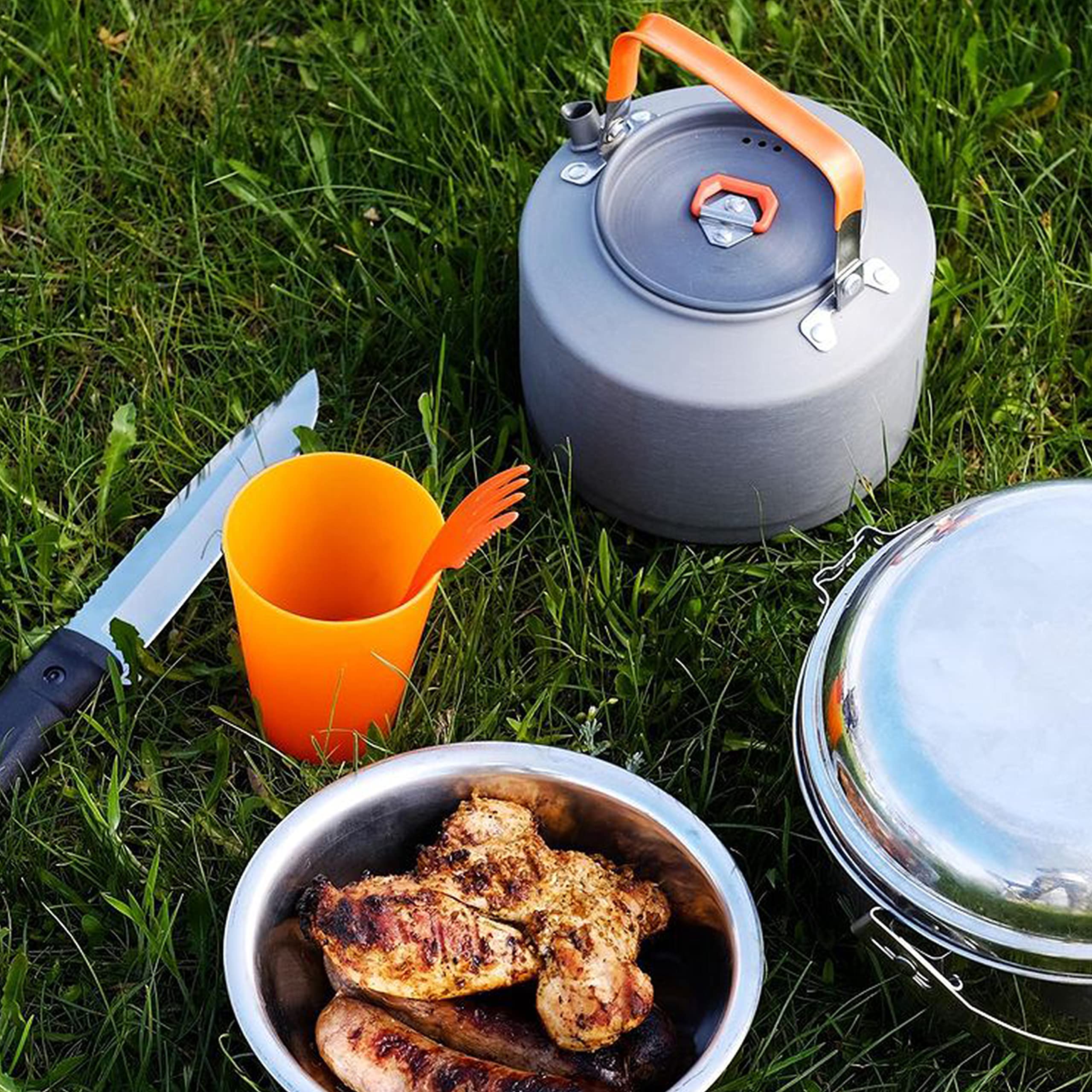 Fire-Maple XT2 Camping Tea Kettle - Lightweight Hard Anodized Aluminum & Stainless Steel Water Boiler for Coffee, Tea & Outdoor Cooking | Portable Cookware Set for Hiking, Backpacking & Picnics | Easy to Clean & Durable Design | Perfect for Camping Trips & Emergency Preparedness